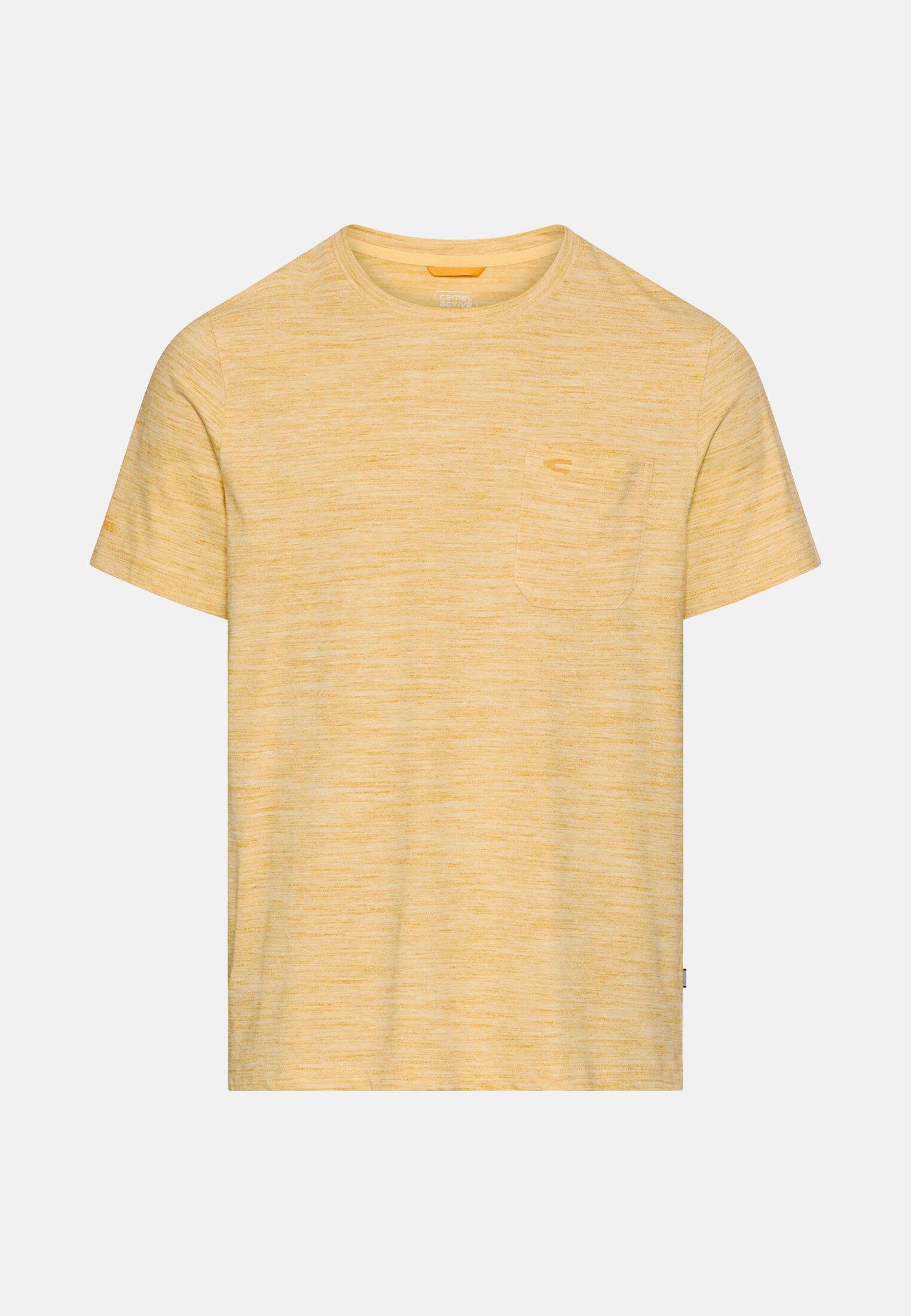 Heren T-shirt met Quick Dry functie Zonnegeel frontaal voor