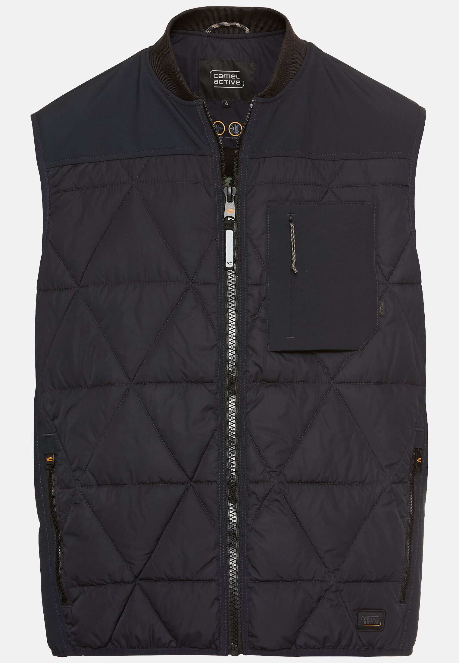 Herren Weste aus reinem Polyester Navyblau frontal vorn