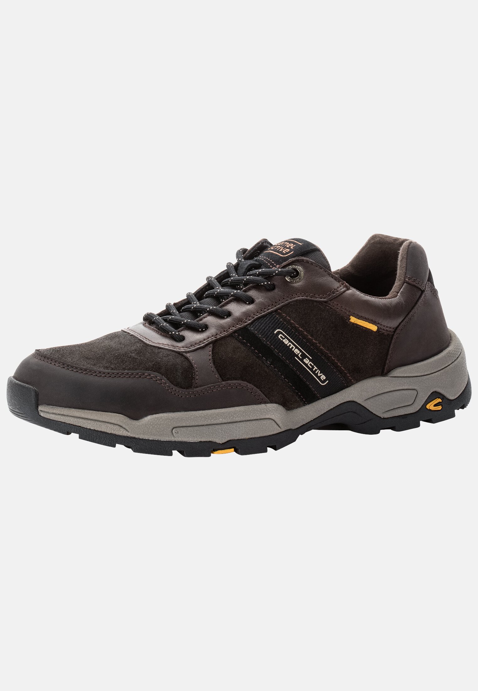 MI_CAEV001-0402-321_2G-00 Herren Sneaker aus echtem Rindsleder Dunkelbraun frontal hinten
