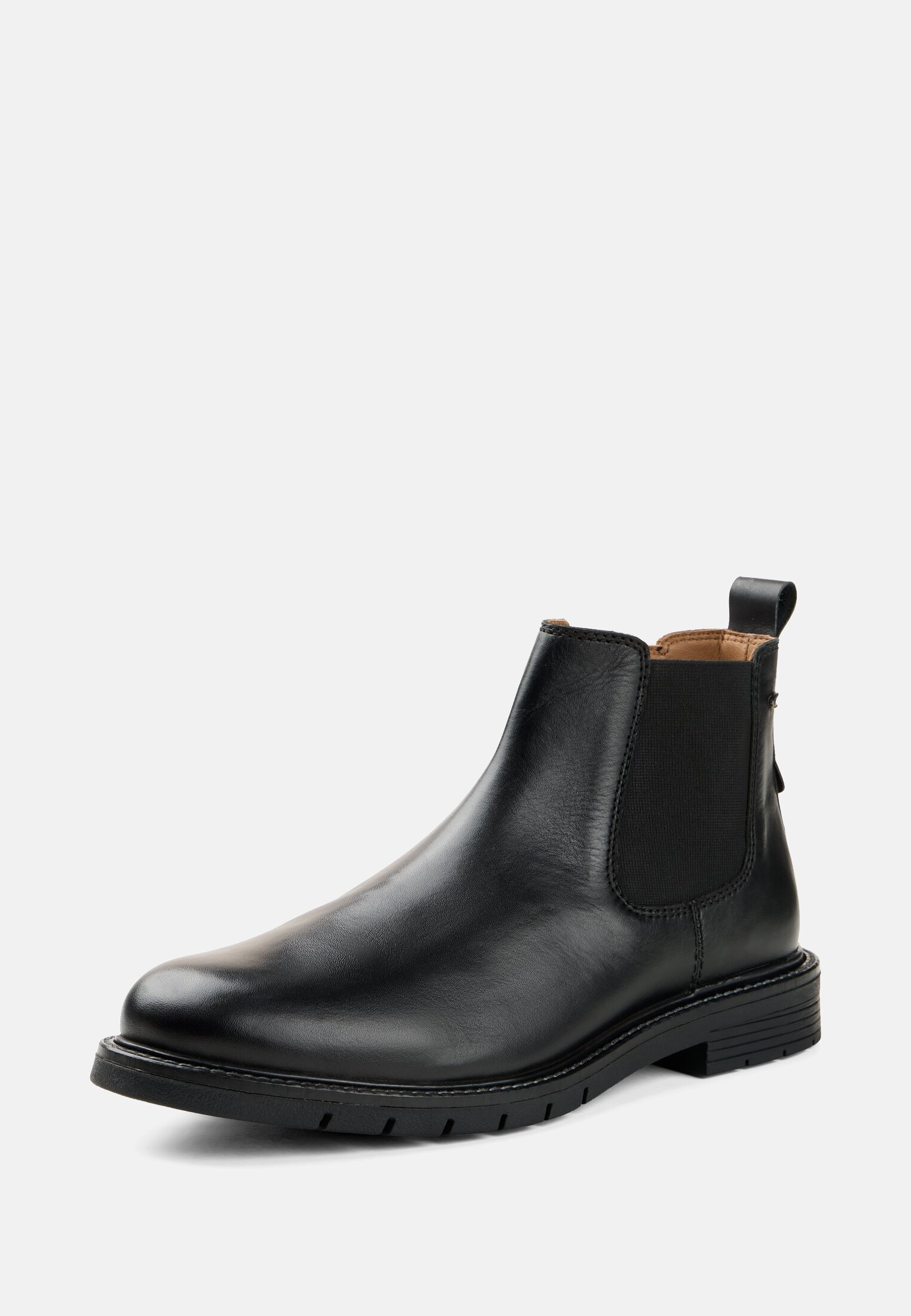 Men Chelsea Boot in Nappa Leather Black frontal back