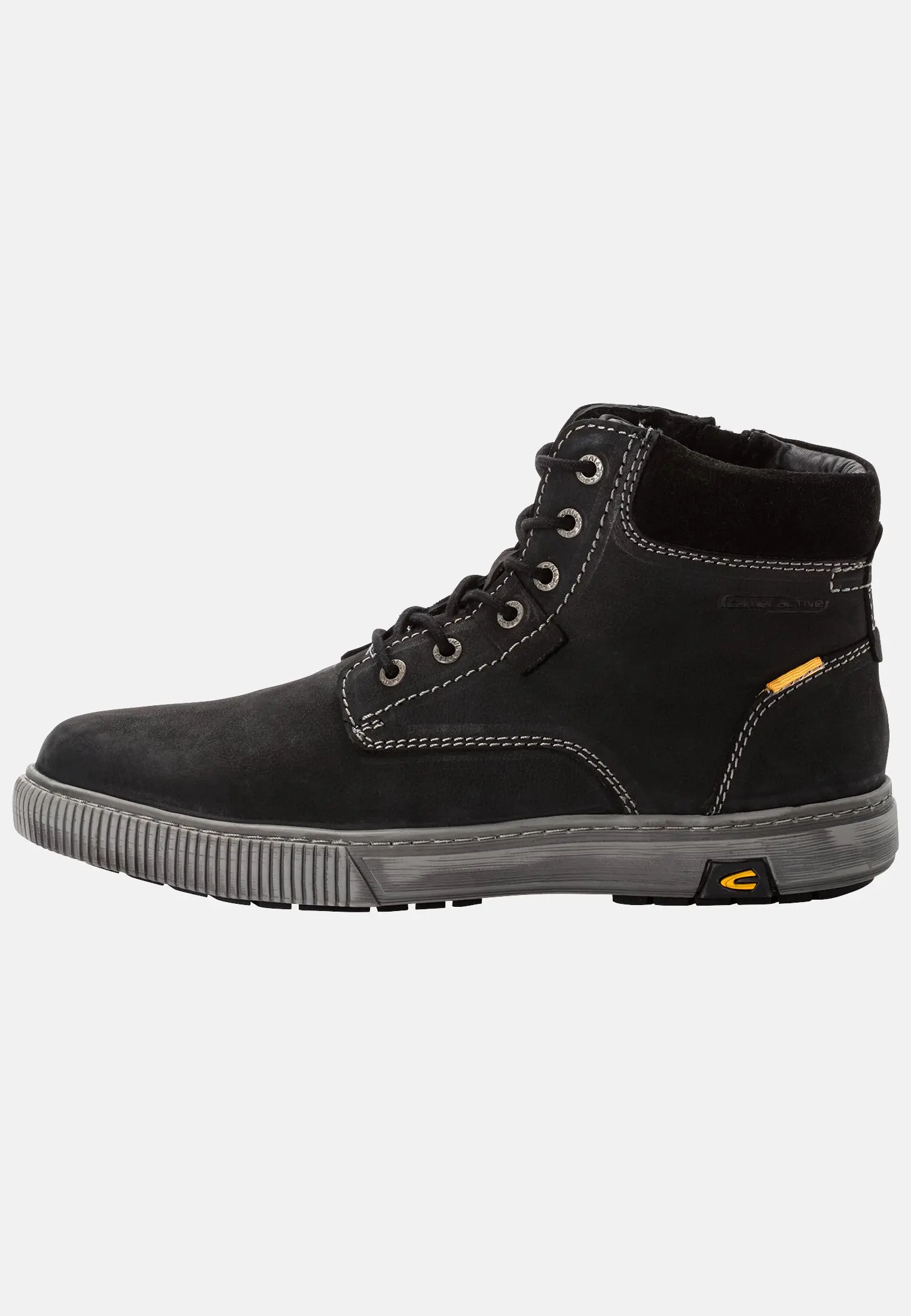 Men MOON leather lace-up boots Black