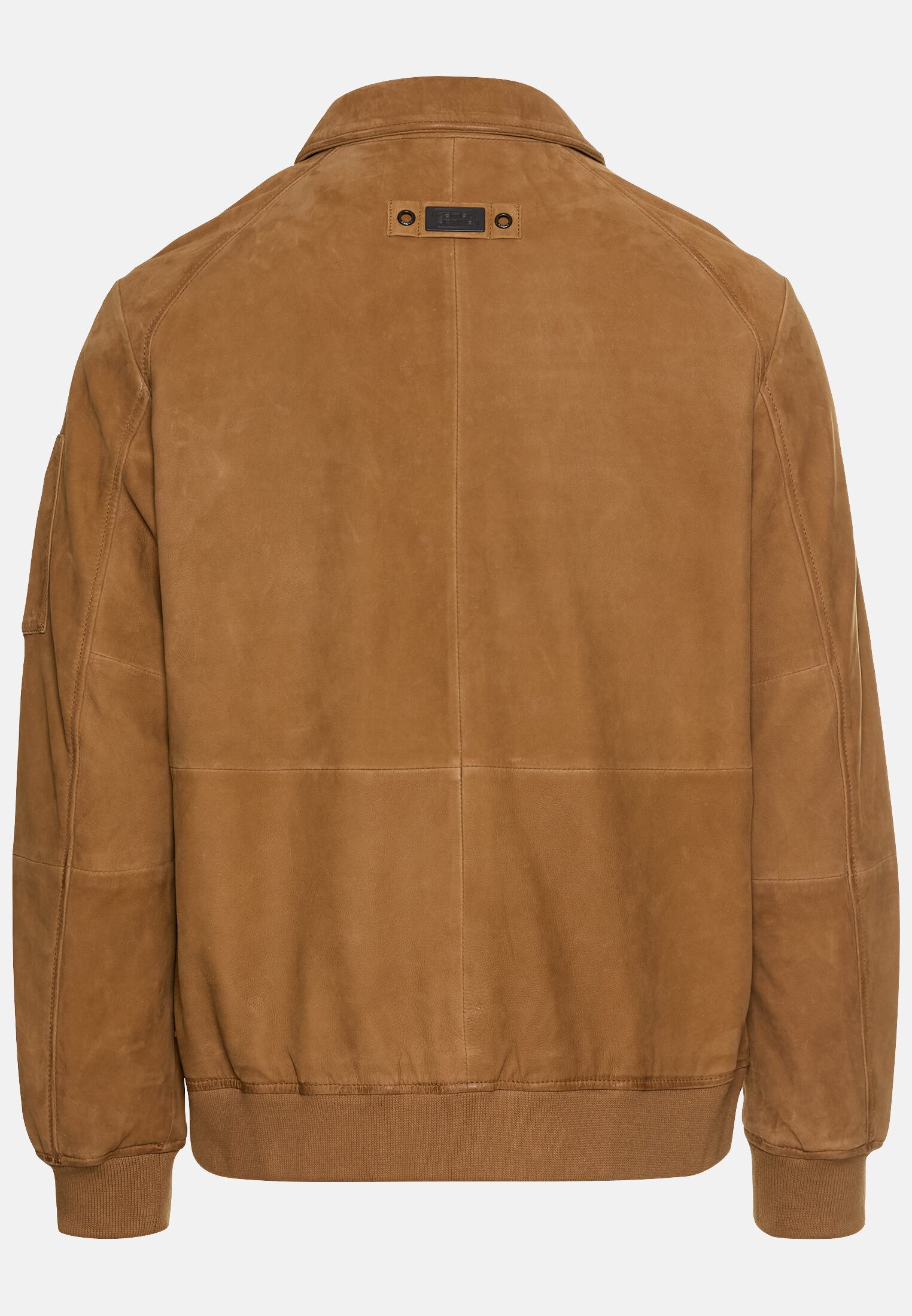 MI_31080-5L20-18_2G-00 Herren Leder Blouson mit Hemdkragen Braun frontal hinten