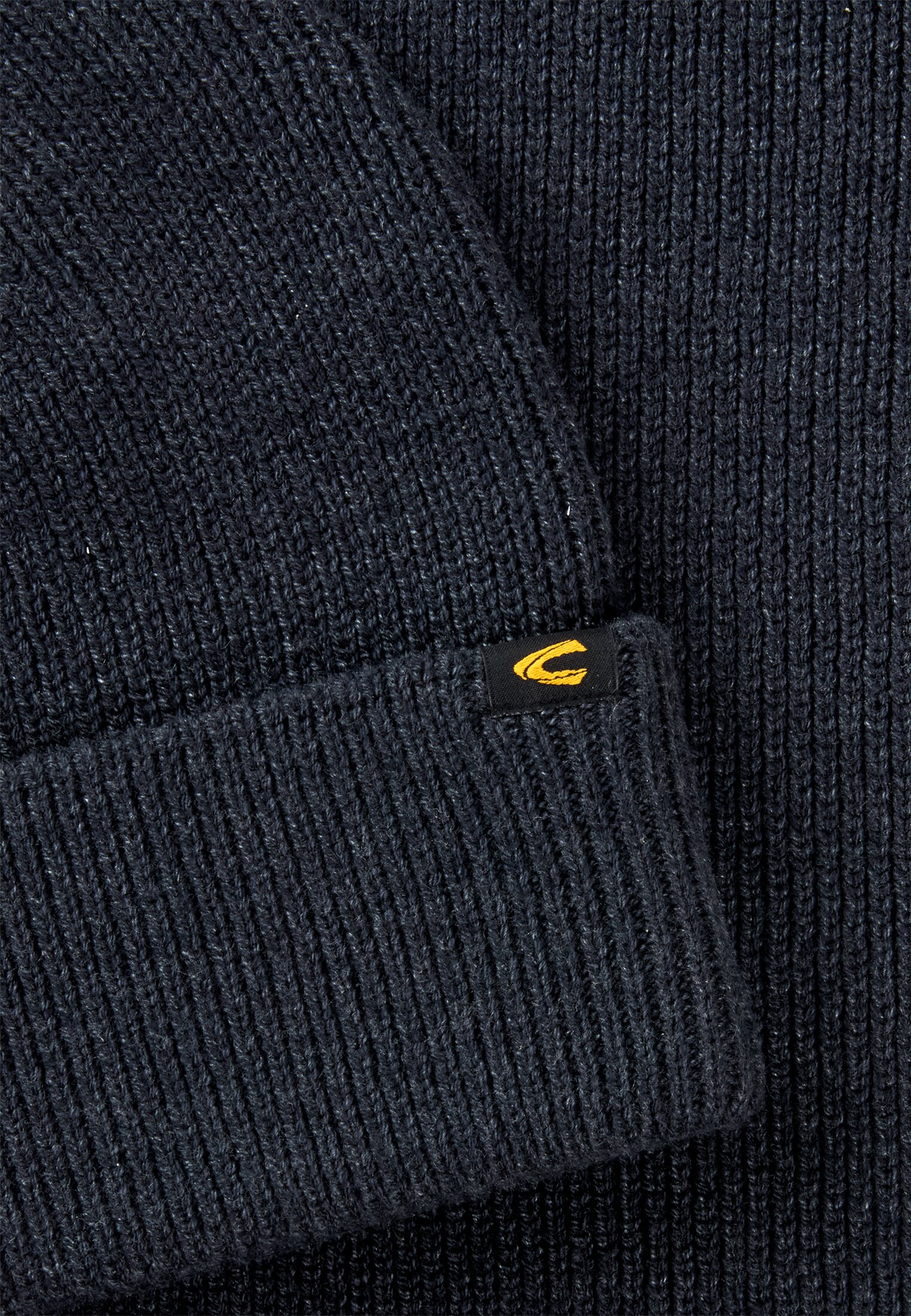 Men Gift set with hat and knitted scarf Navy blue frontal back