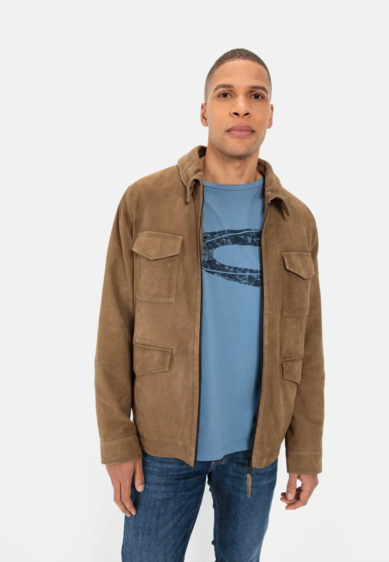 Leder Blouson für Herren in Braun | 48 | camel active
