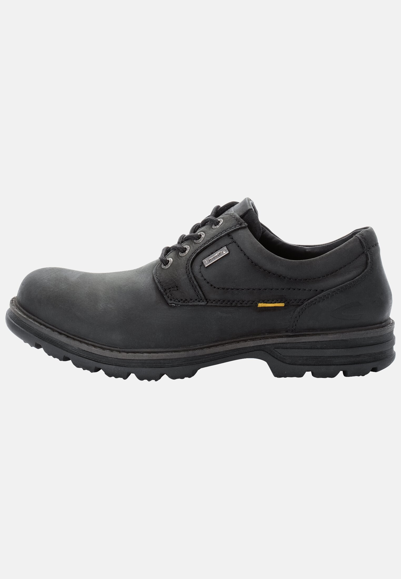 Men Lace-up shoes made of genuine nubuck leather Black frontal front