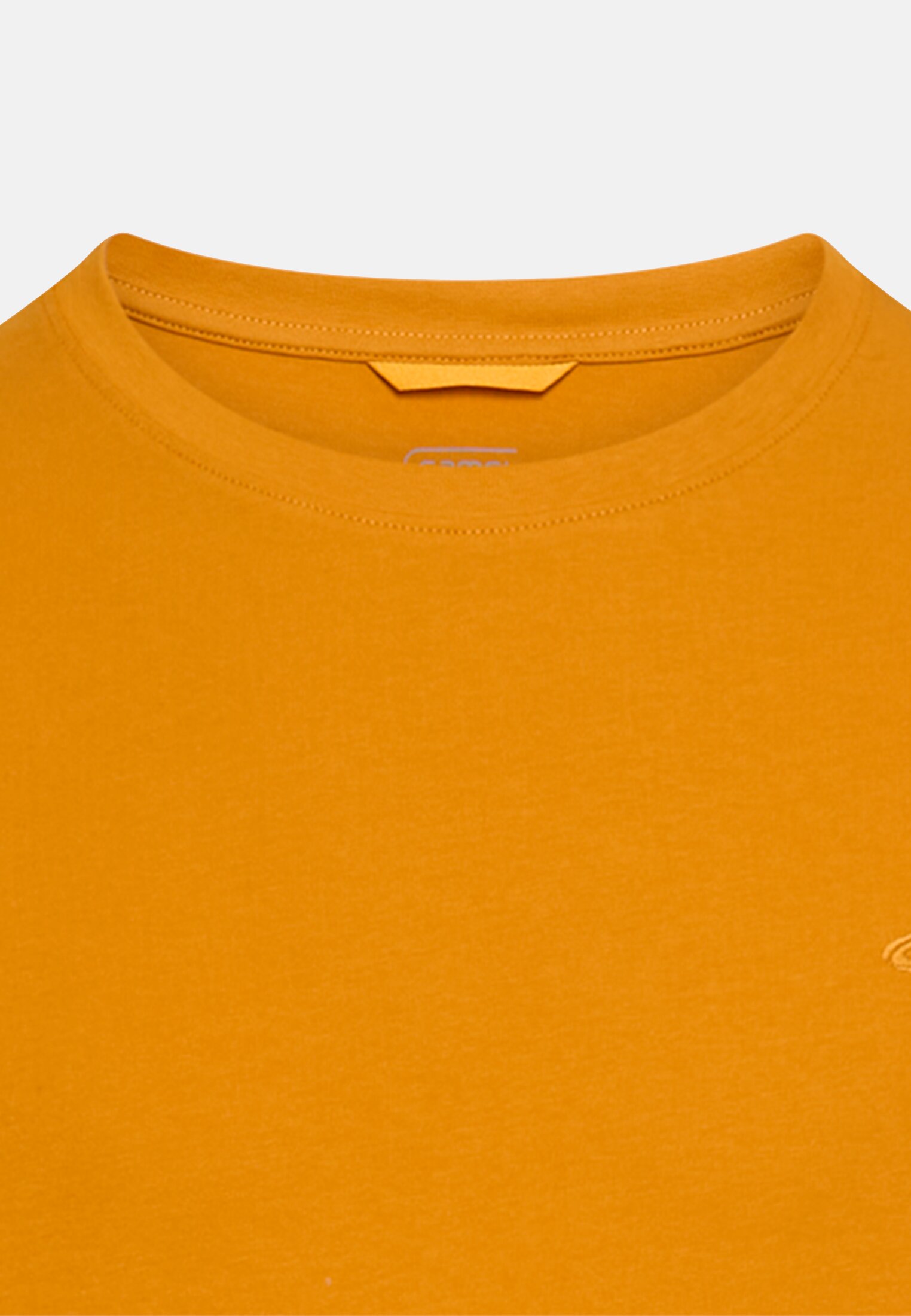 Herren T-Shirt aus reiner Baumwolle Gelb vorne nah