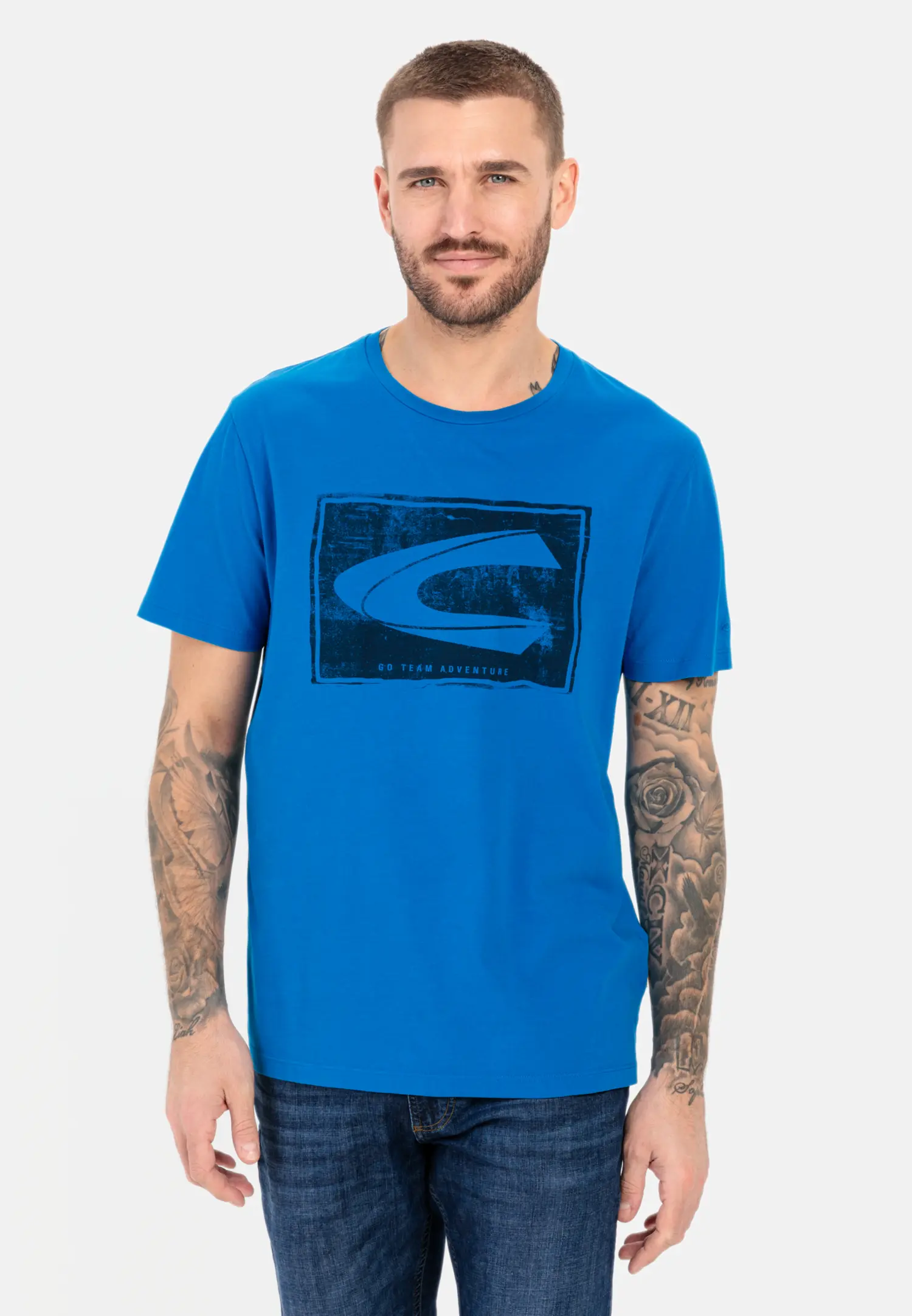 Jersey T-Shirt für Herren in Mittelblau | S | camel active