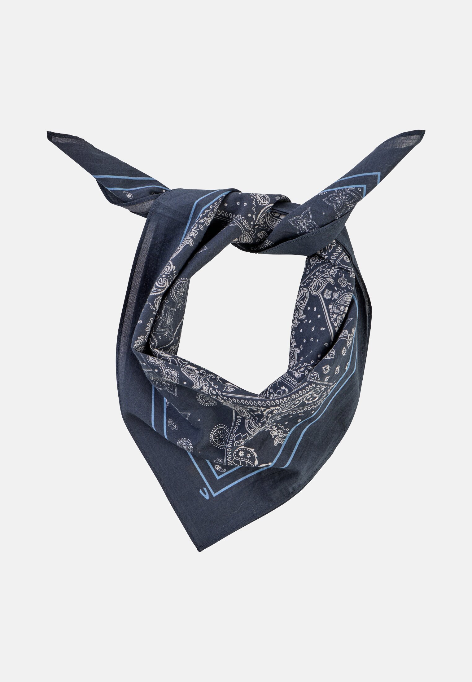 Vrouwen Katoenen bandana Donkerblauw frontaal voor