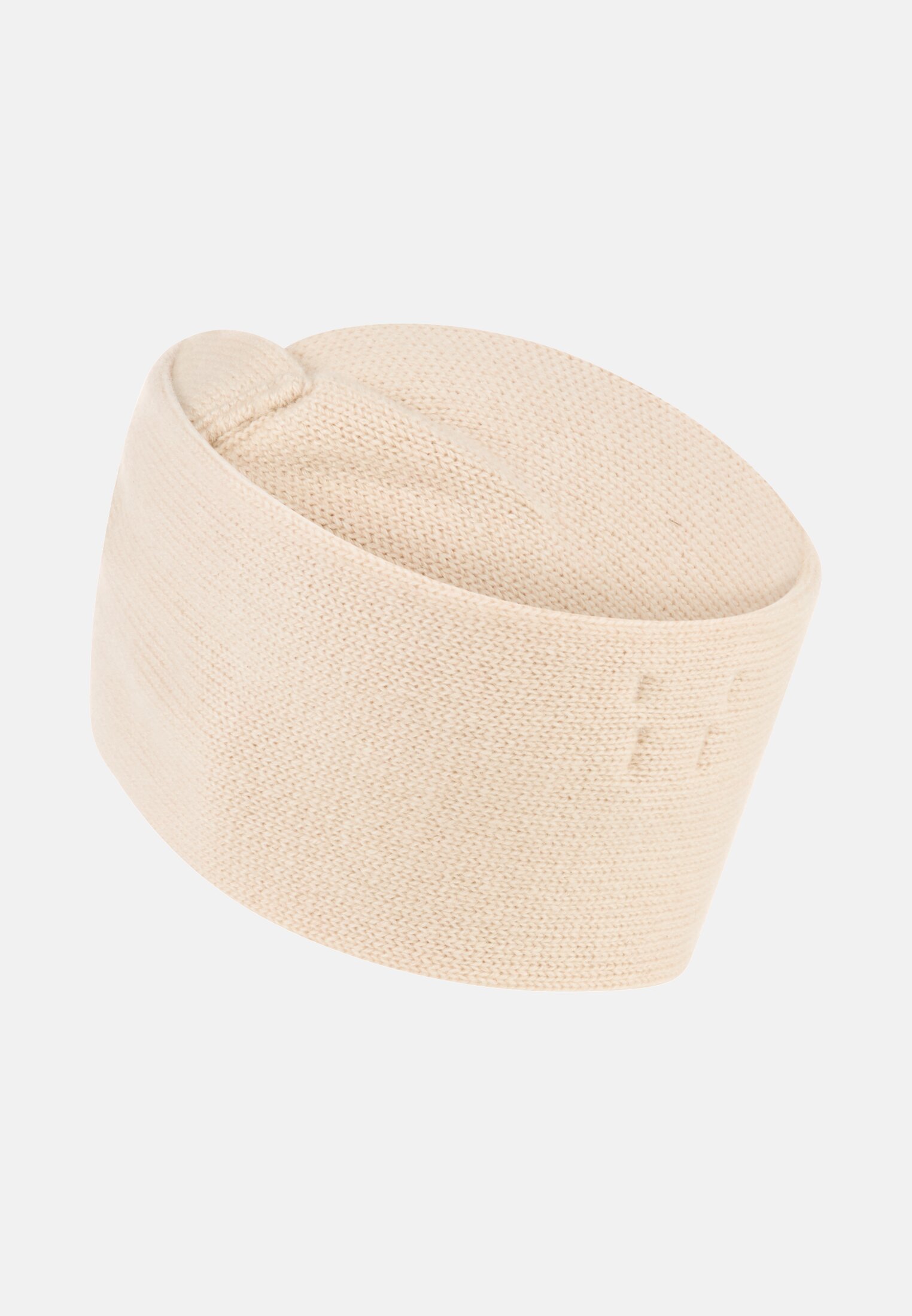 Women Headband made of pure cashmere Beige frontal back