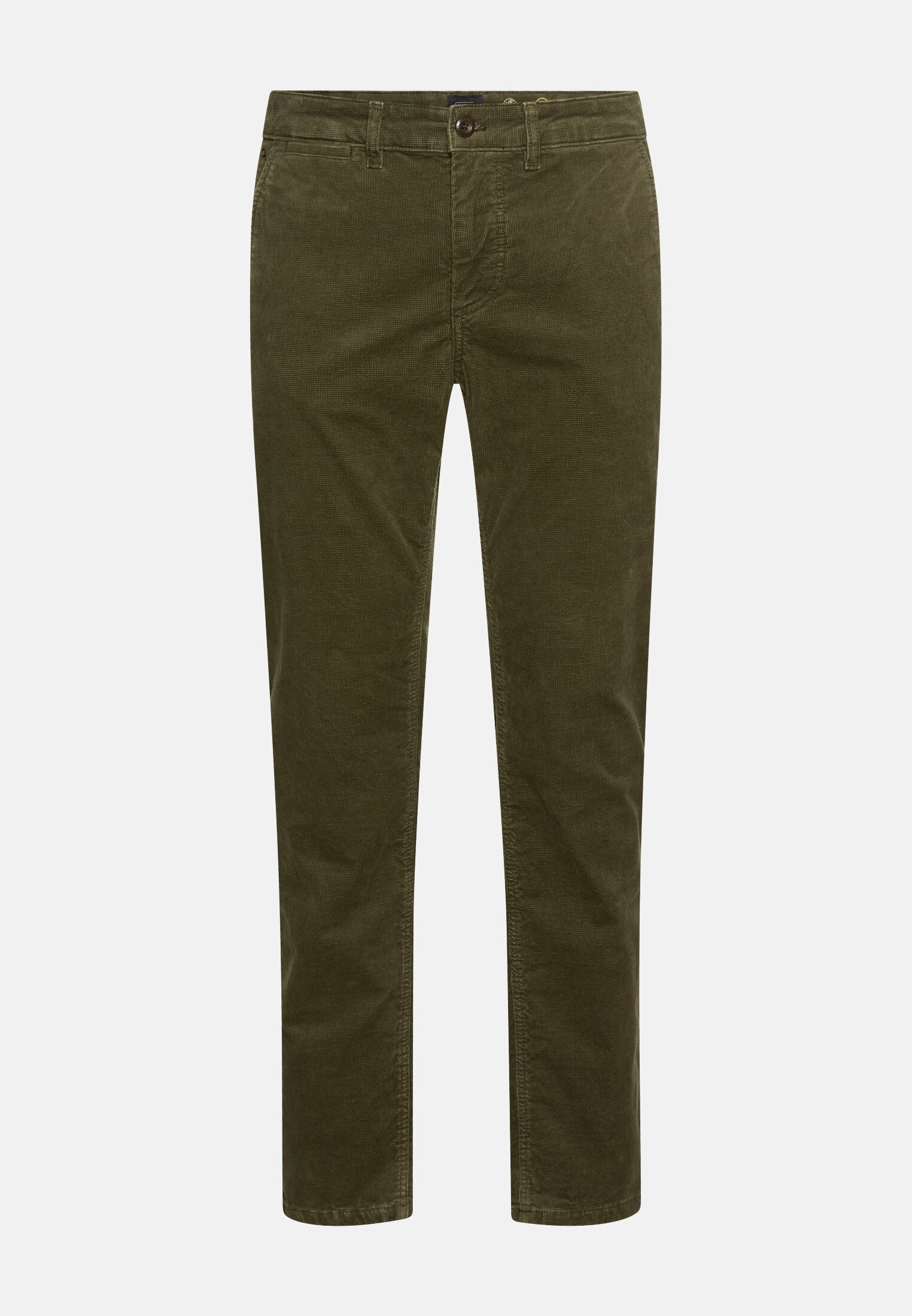 Herren Chino Thermo mit wärmeisolierender Funktion Waldgrün frontal vorn