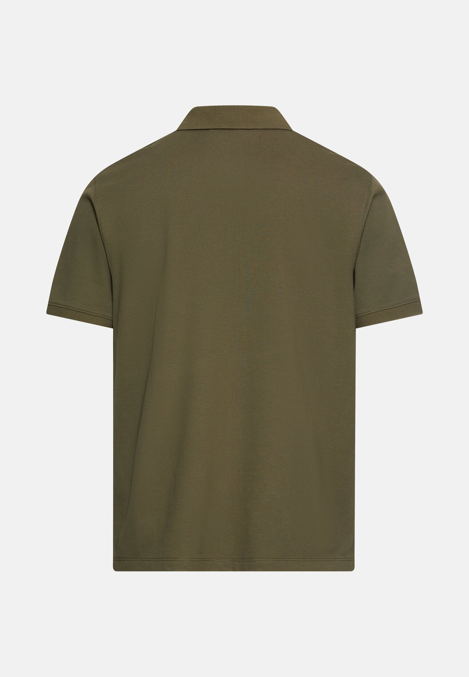Herren Poloshirt mit Kontrastdetails Grün frontal hinten