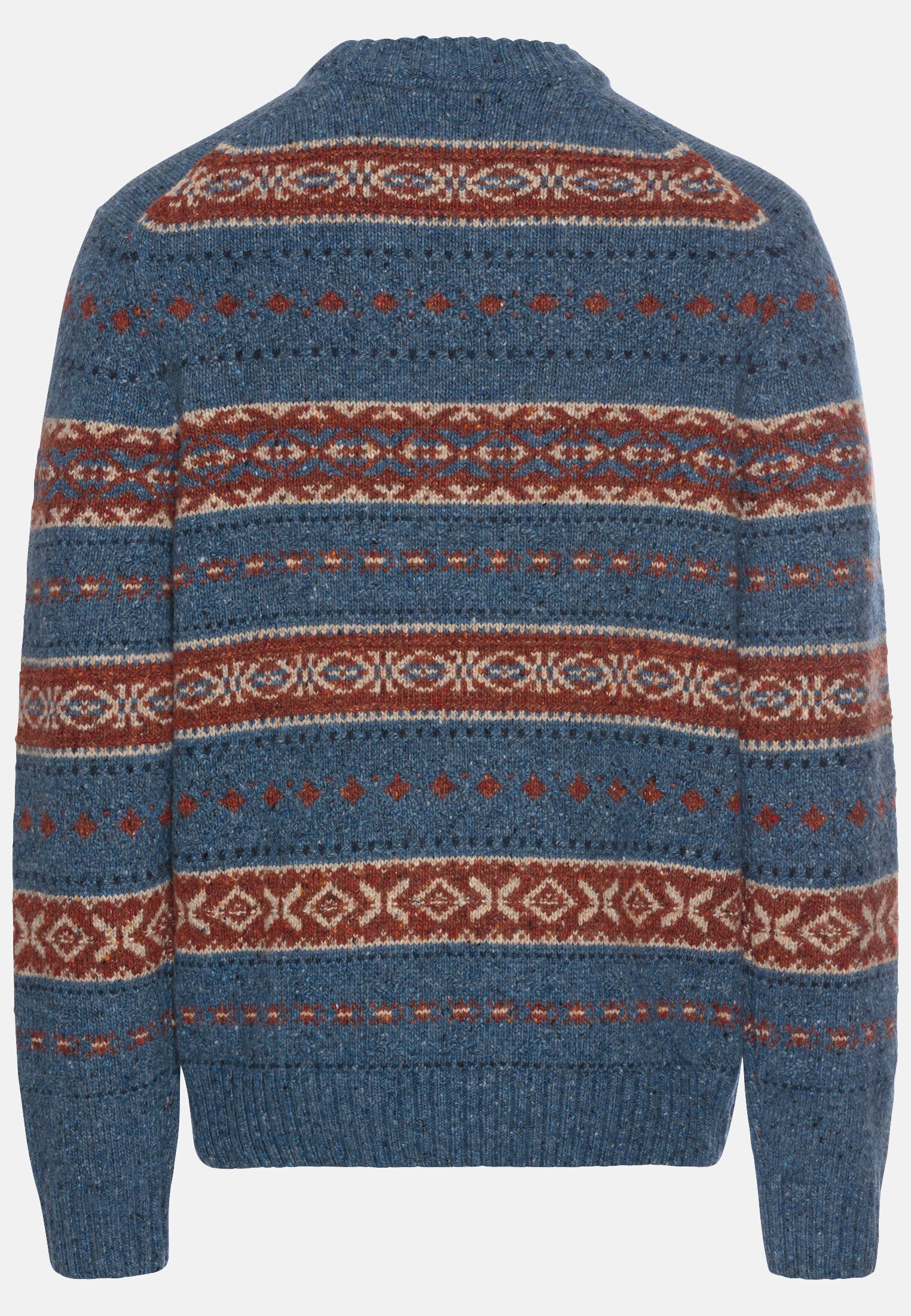 Round neck sweater for Men in blue camel active