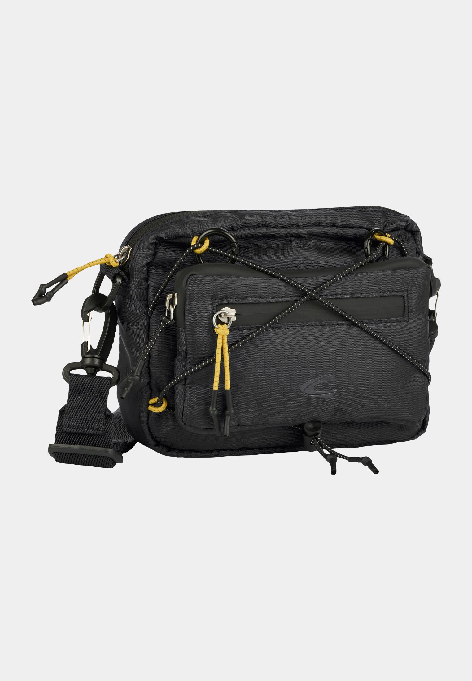 Herren Shores Kamera Tasche mit reflektierenden Elementen Schwarz frontal vorn