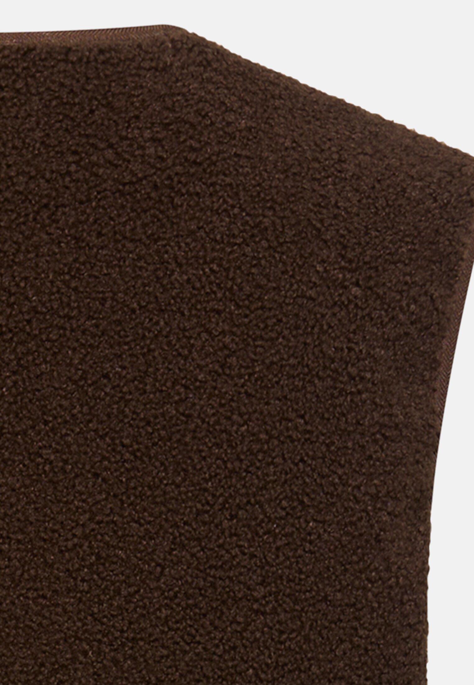 Damen Teddy Weste mit seitlichen Eingrifftaschen Braun hinten nah