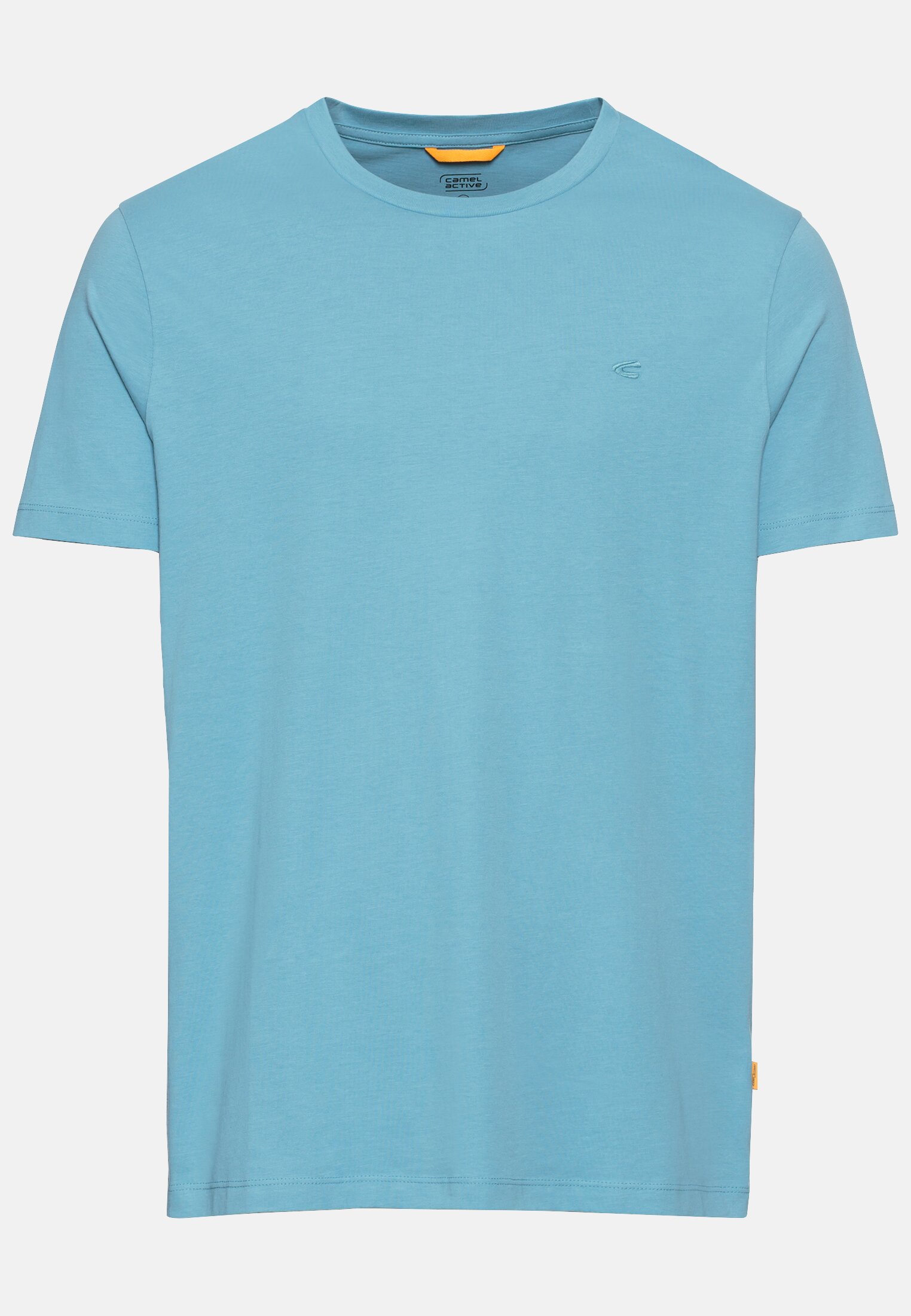 Herren Basic T-Shirt mit Rundhals aus Organic Cotton Hellblau frontal vorn