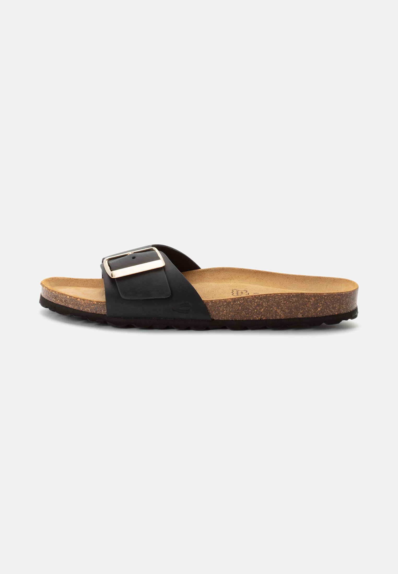 Women Sandals with a metal buckle Black frontal front