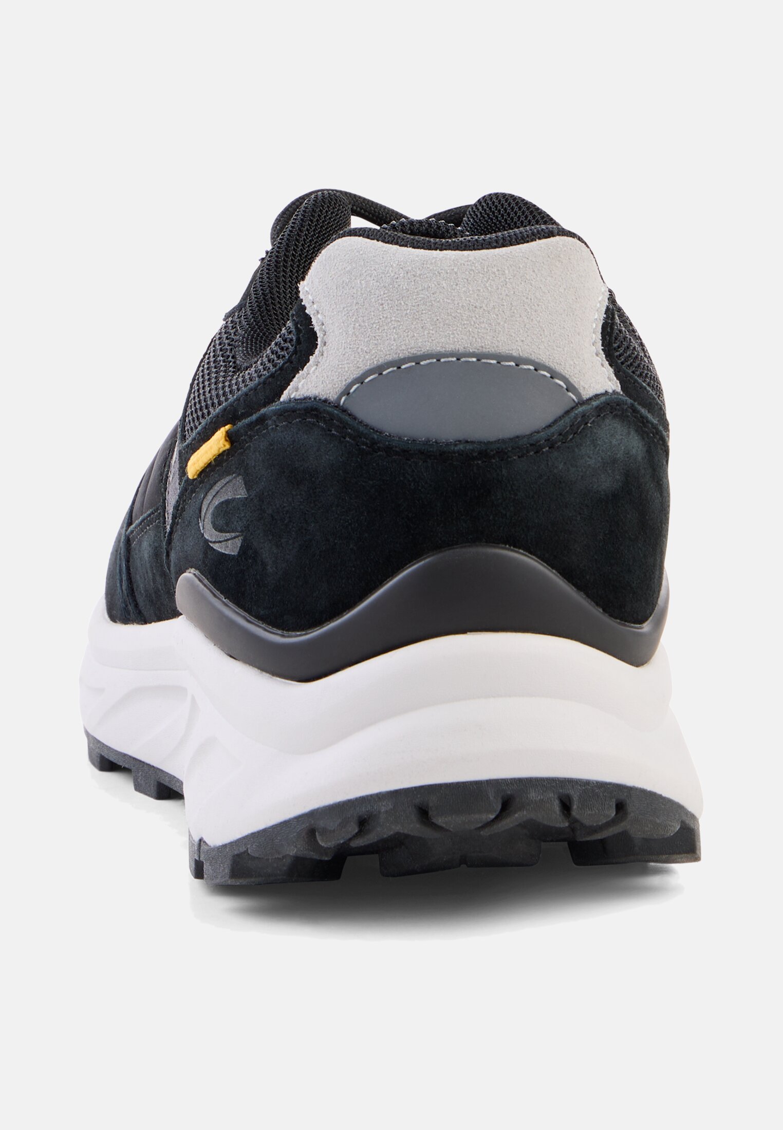 Men Sneakers made from nubuck and textile mix with comfort sole Black front close