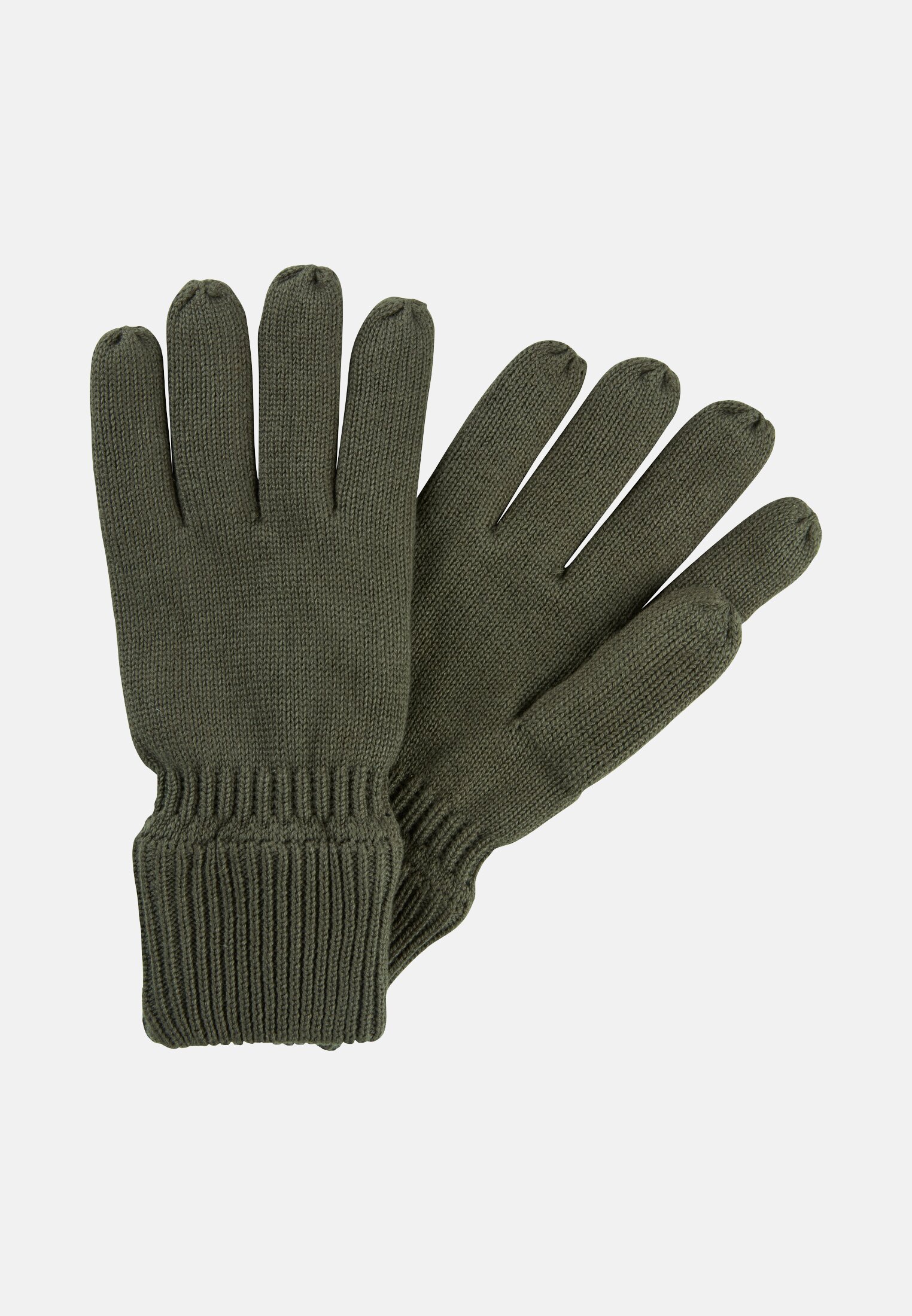 Heren Handschoenen van puur katoen Donkerbruin frontaal voor