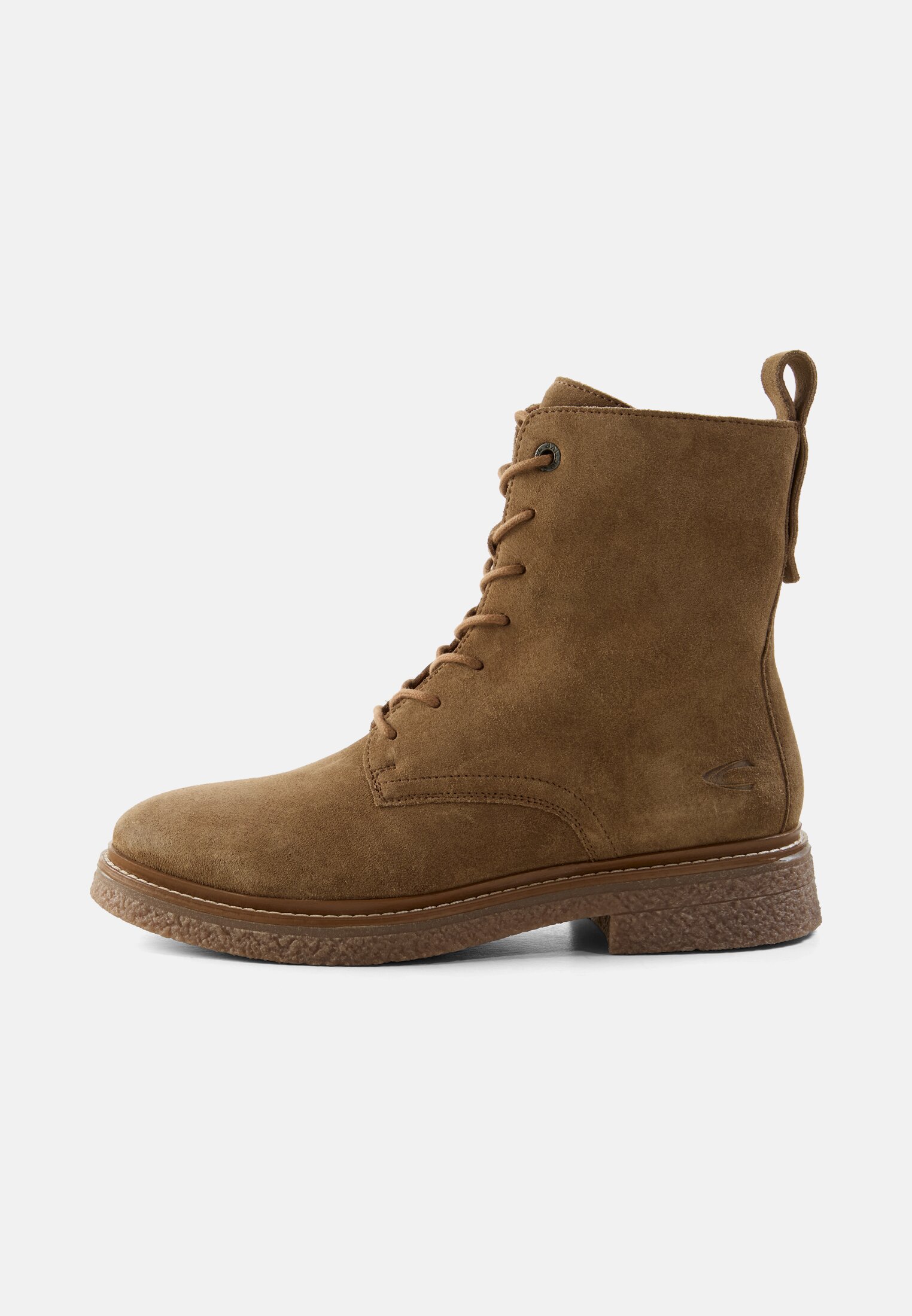 Damen Stiefelette aus echtem Leder Braun frontal vorn