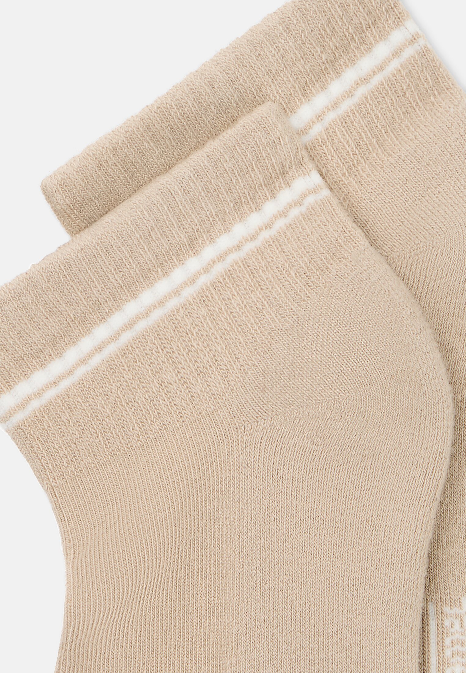 Herren Sneakersocken mit Baumwollmix Beige hinten nah