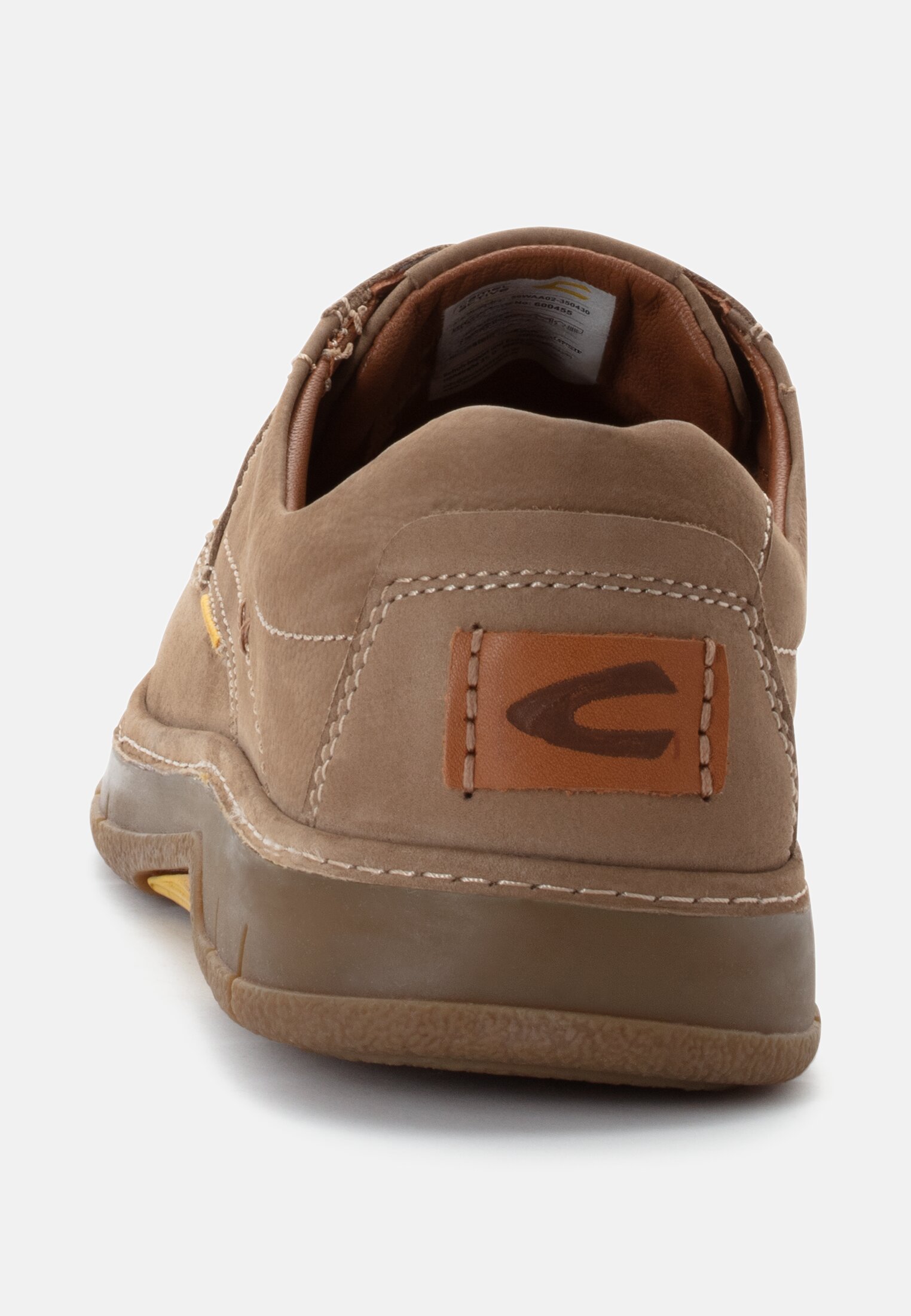 MI_56WAA02-0350-430_3G-00 Herren Sneaker mit Kontrastnähten Braun vorne nah