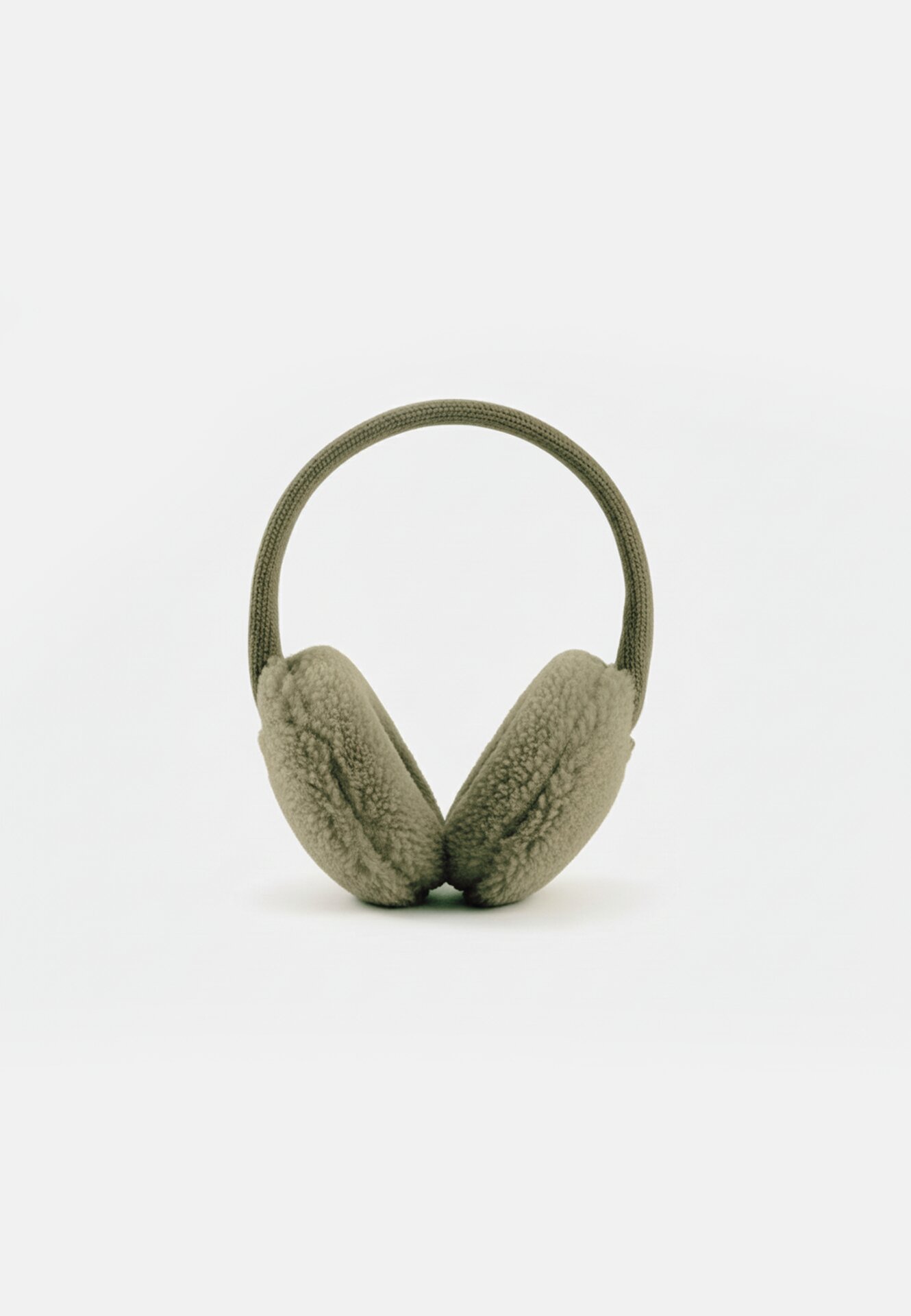 Women Earmuffs with adjustable headband Sage Green frontal back
