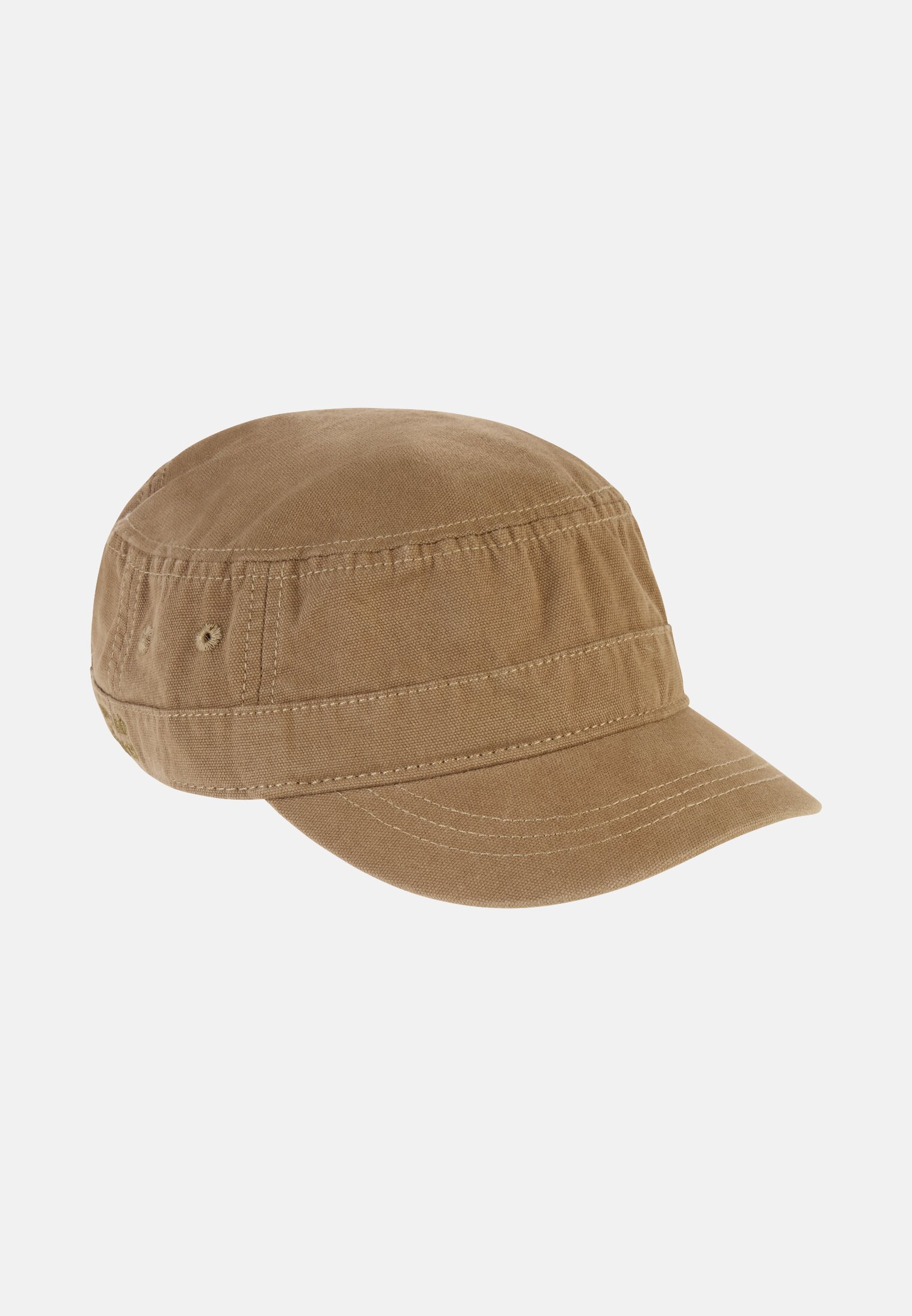 Herren Größenverstellbare Kuba-Cap aus Organic Cotton Braun frontal vorn