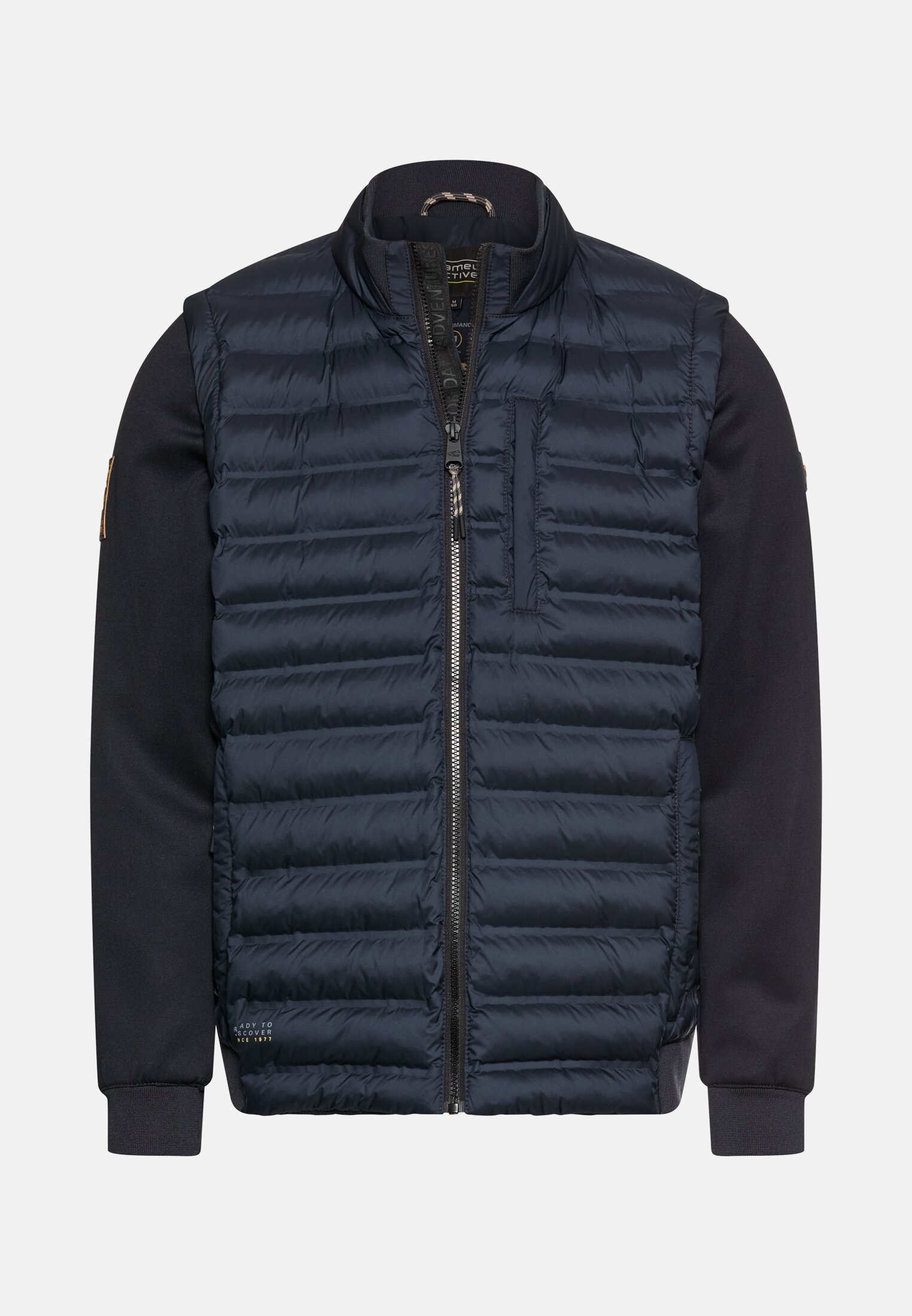 Herren Hybridjacke mit abnehmbaren Ärmeln Navy frontal vorn