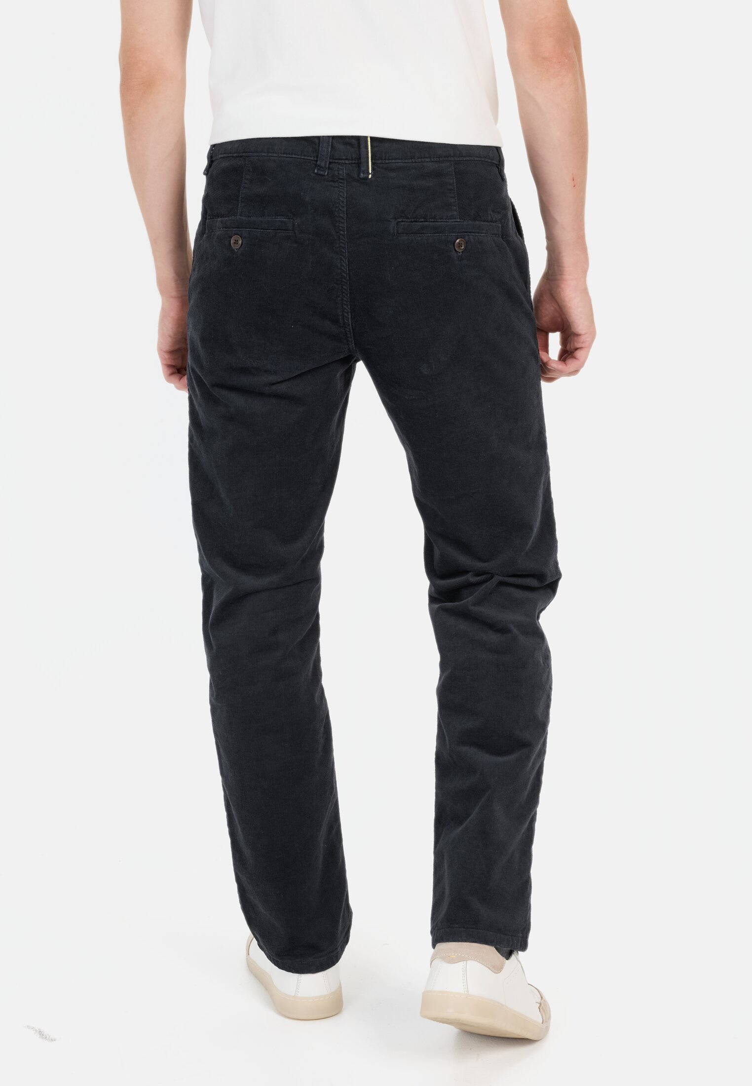 Men Relaxed fit corduroy chinos with thermal lining Dark Blue