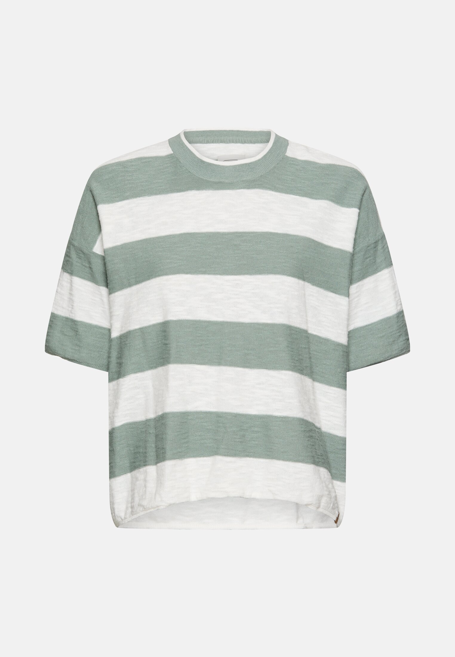 Vrouwen 1/2-mouw shirt van puur katoen Jadeblauw frontaal voor