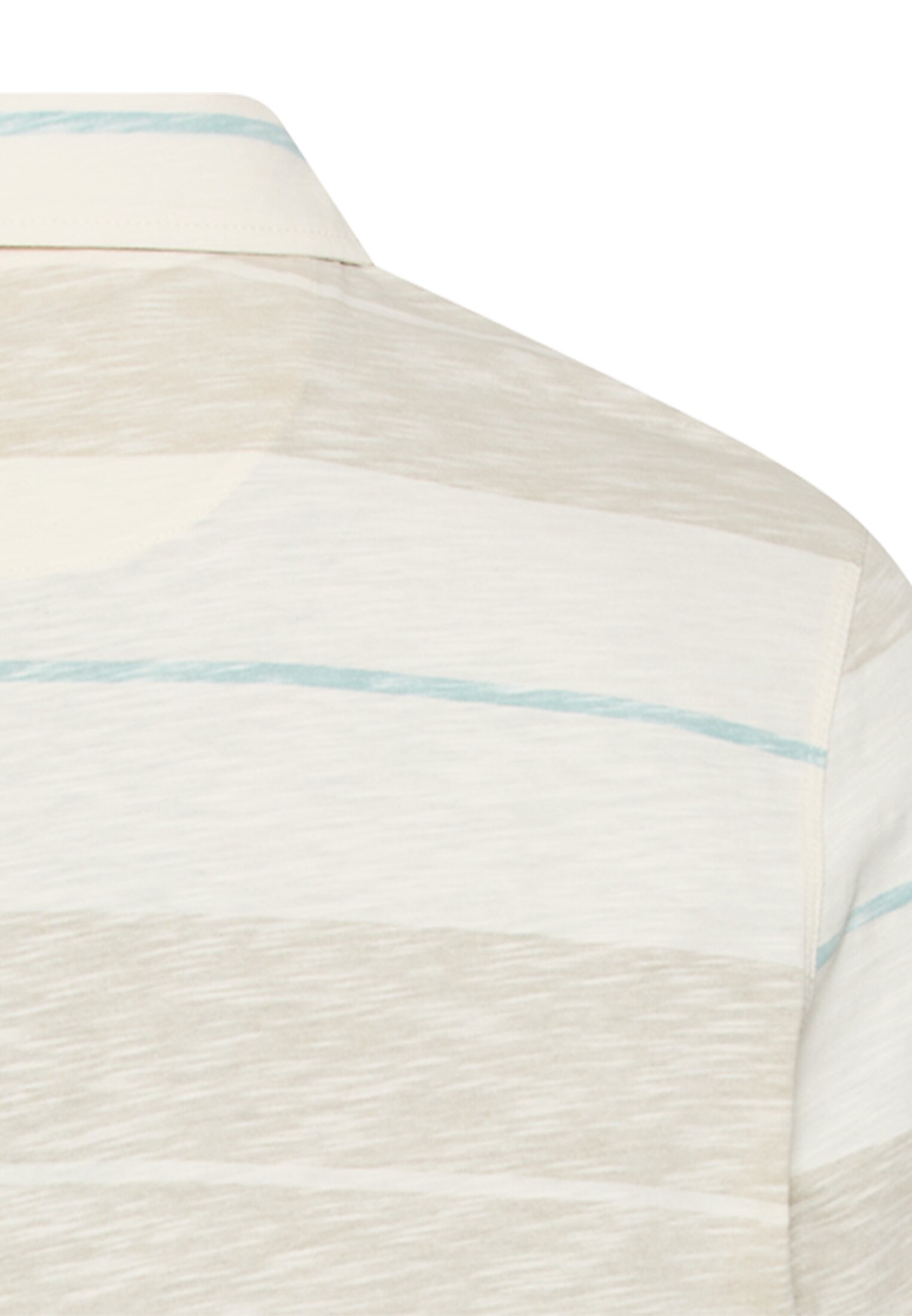 Herren Poloshirt aus reiner Baumwolle Beige hinten nah