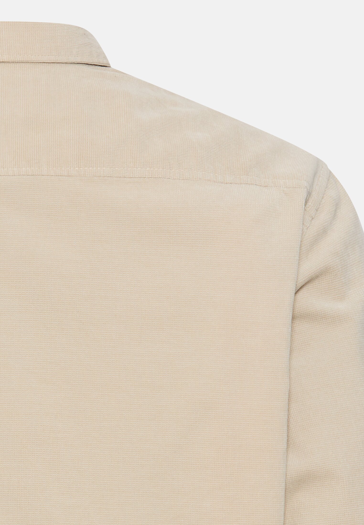 Men Corduroy shirt with 2-way stretch Beige close back