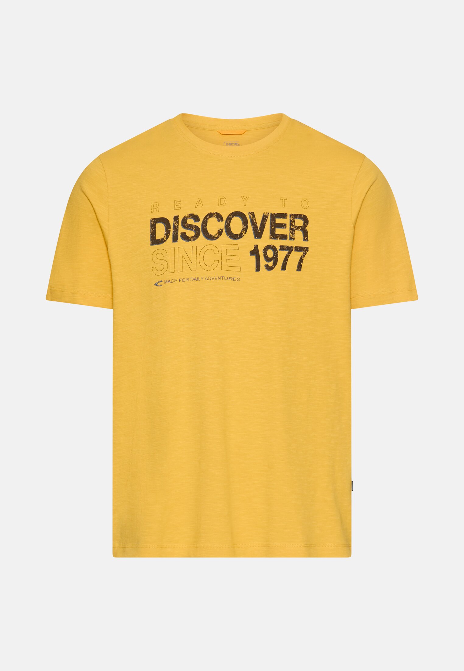 Men T-shirt made of pure cotton Sun Yellow frontal front