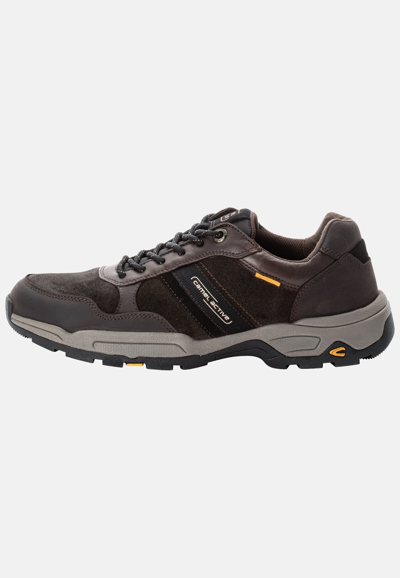 MI_CAEV001-0402-321_0G-00 Herren Sneaker aus echtem Rindsleder Dunkelbraun frontal vorn