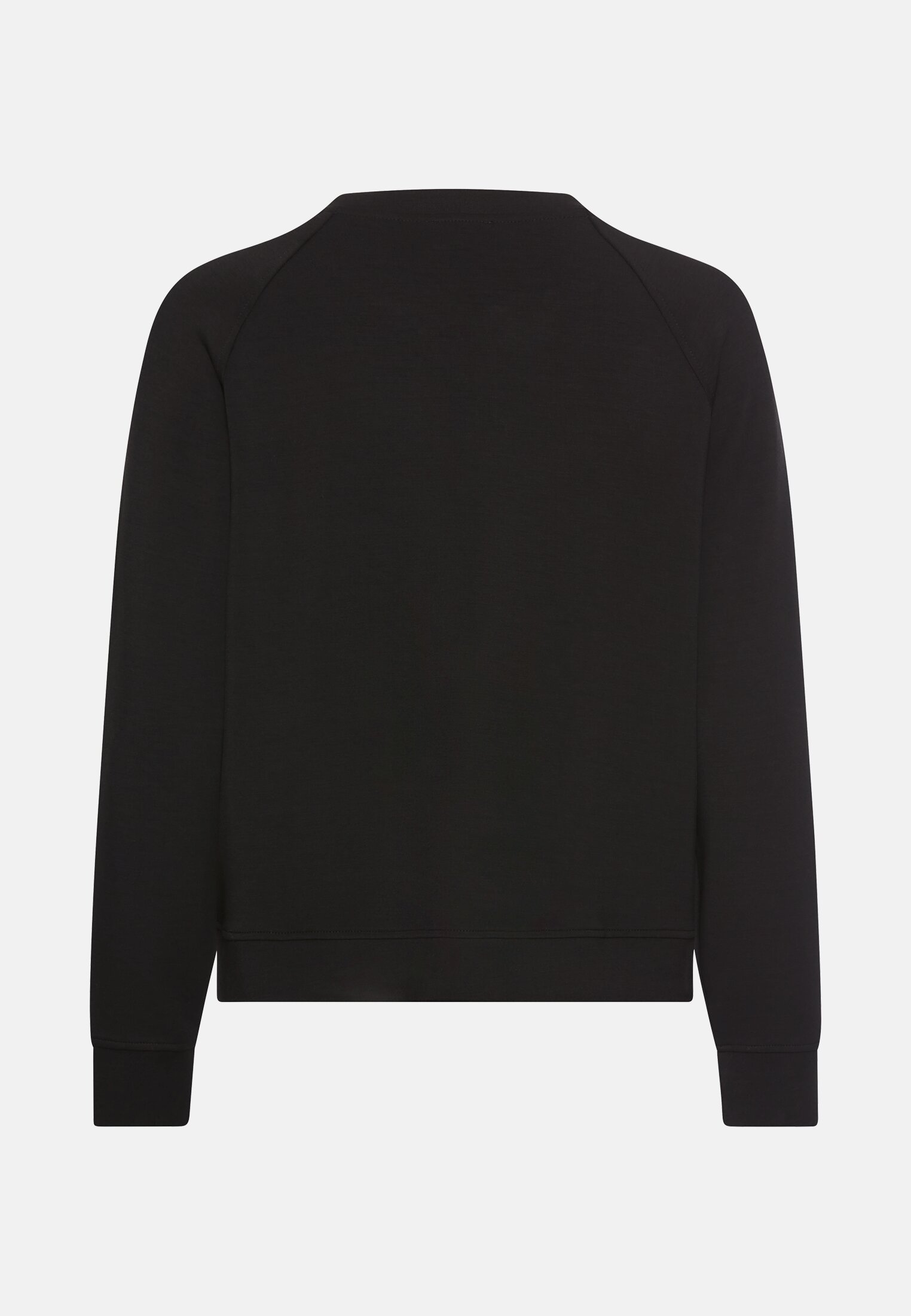 Damen Sweatshirt mit Raglanärmeln Schwarz frontal hinten
