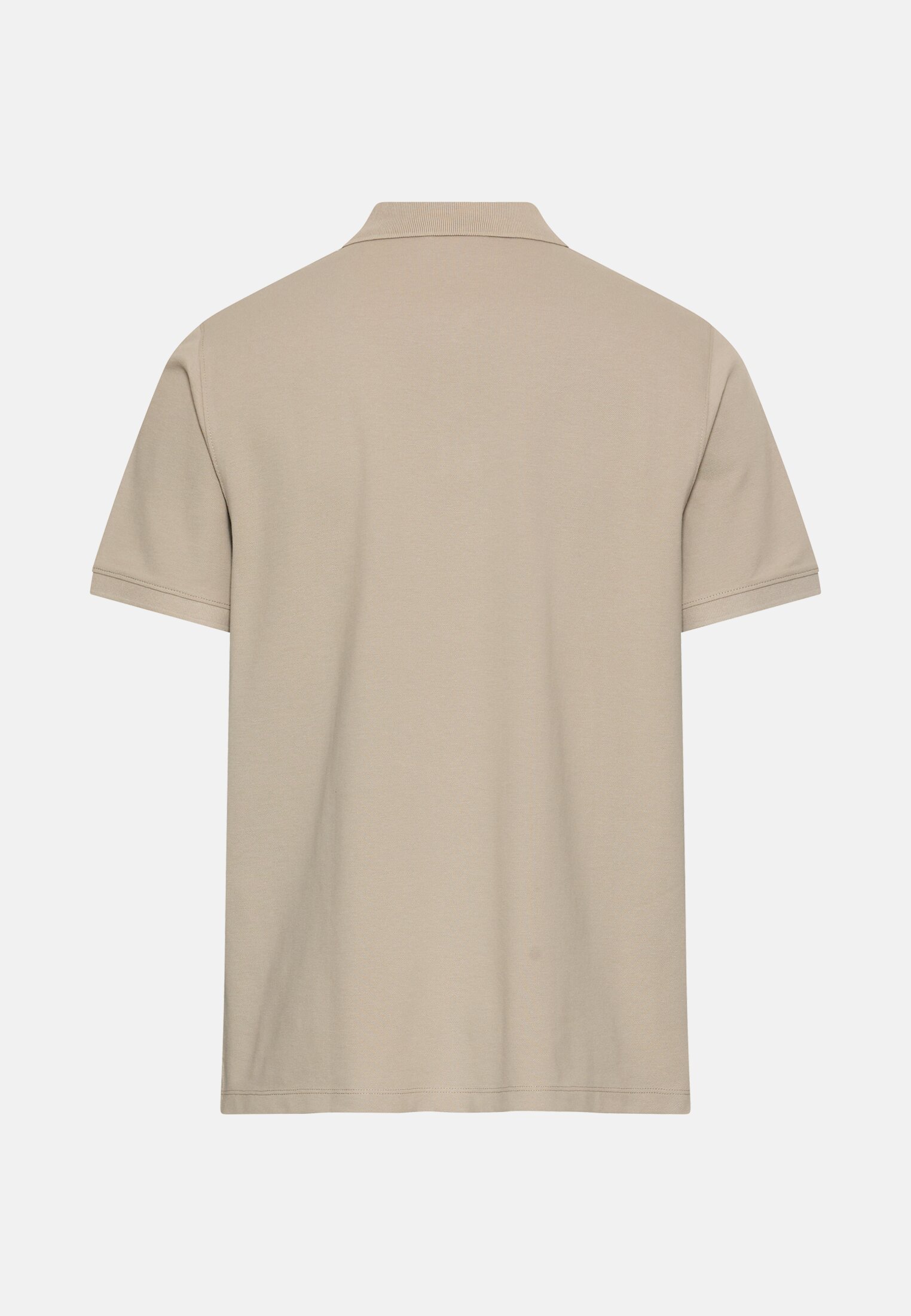 Men Polo shirt with contrast details Beige frontal back