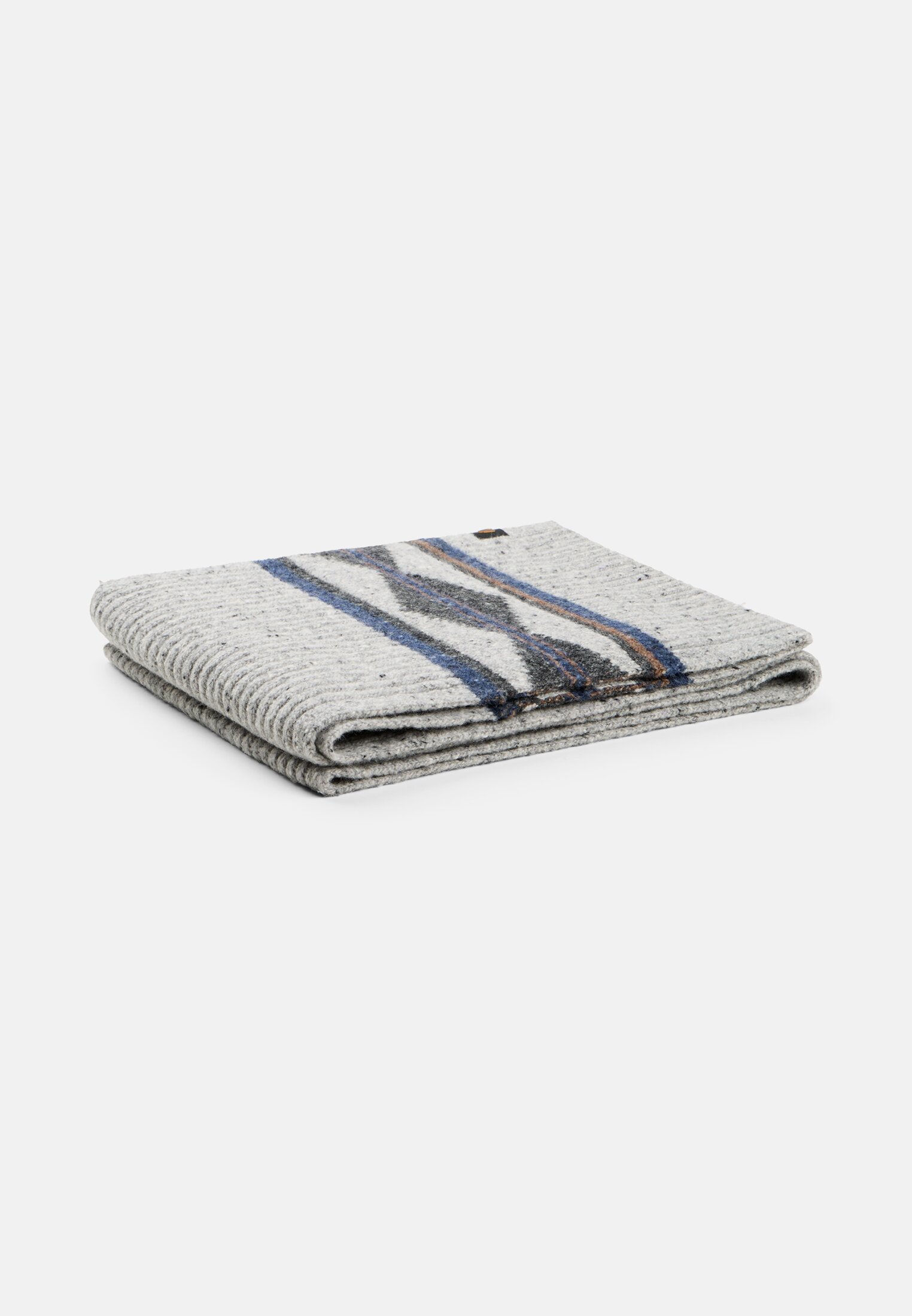 Herren Strickschal aus Wollgemisch Grau frontal oben
