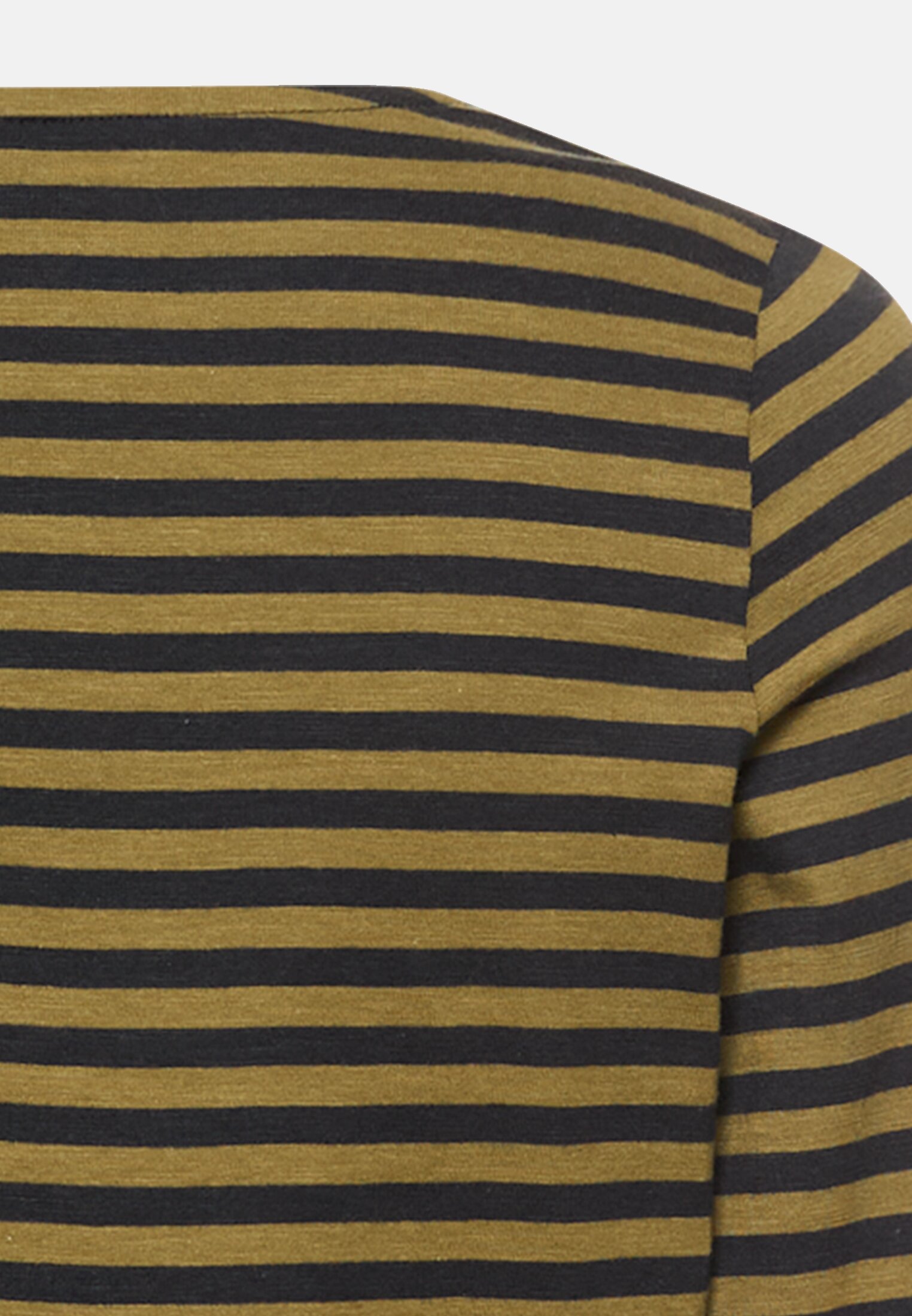 Damen Langarmshirt aus reiner Baumwolle Kaviar hinten nah