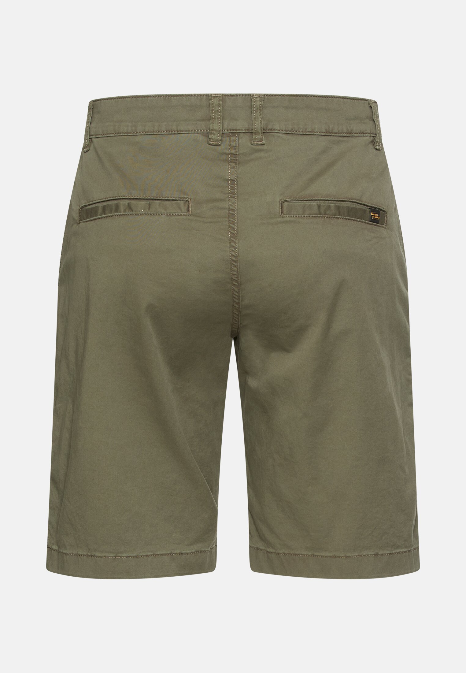 Herren Bermuda Shorts mit Reißverschluss Olivgrün frontal hinten