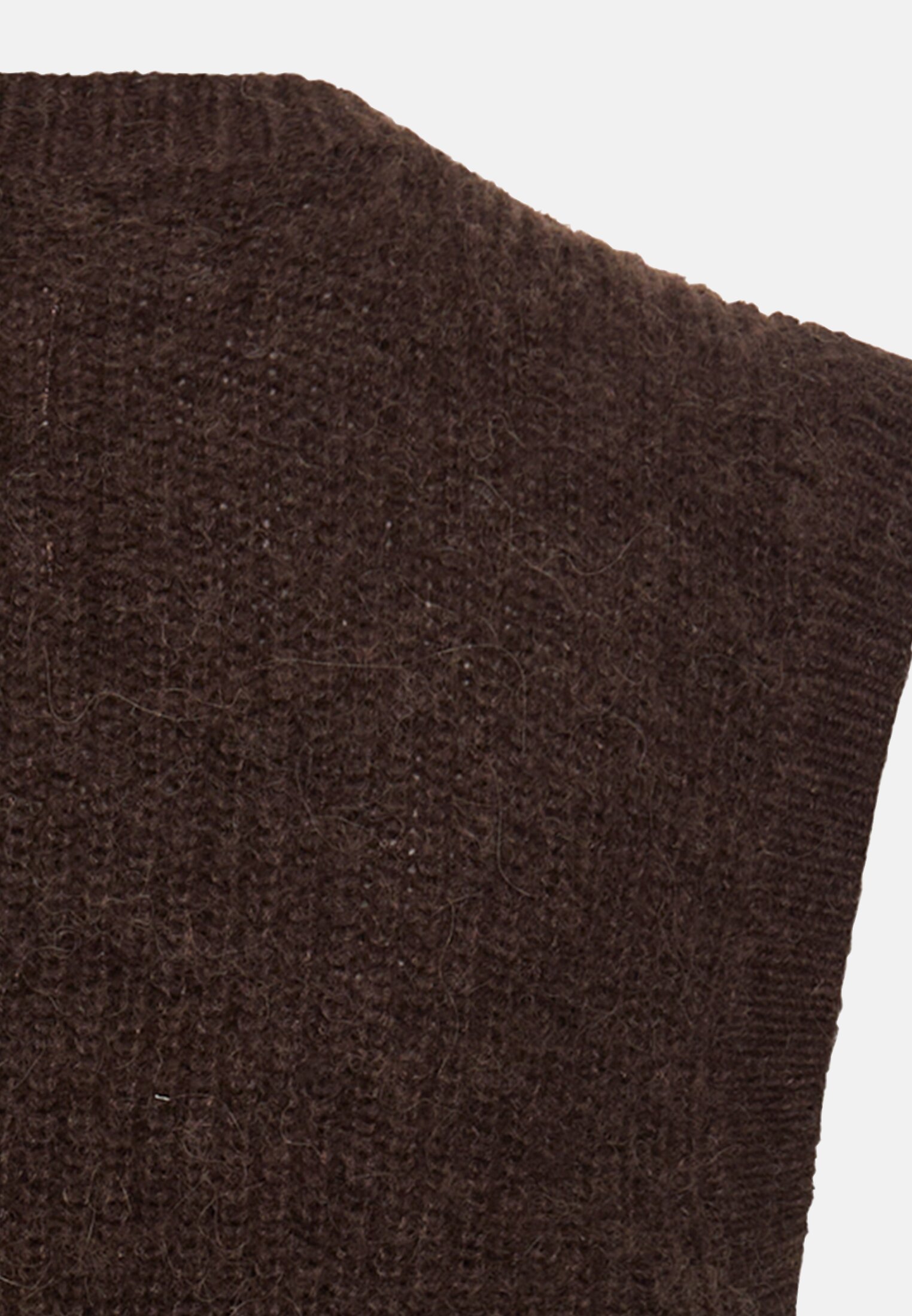 Women Knitted vest with button placket Brown close back