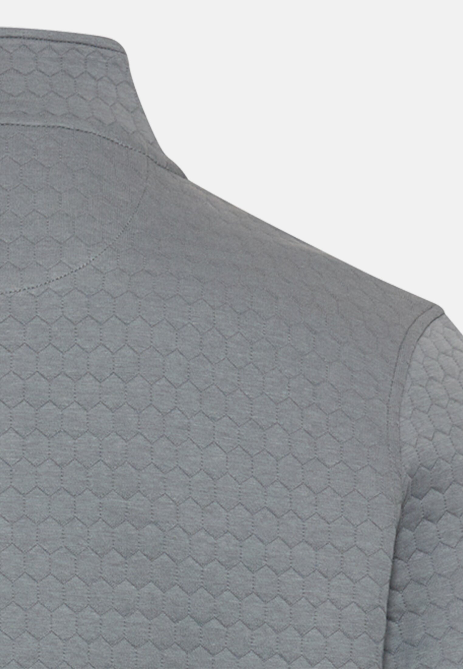 Men Sweat jacket with side zip pockets Storm Blue close back