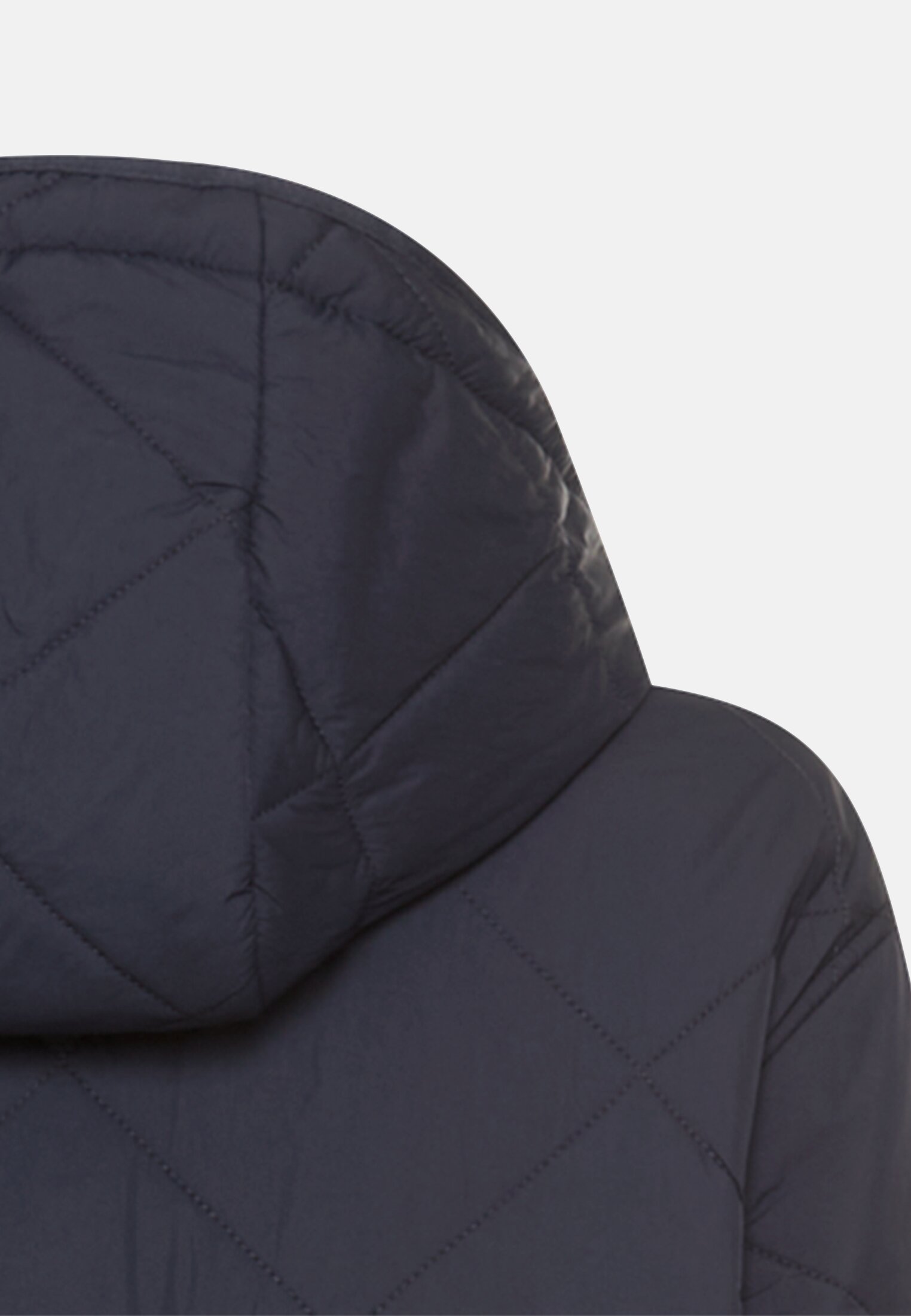 Women Water-repellent parka with two-way zip Dark blue close back