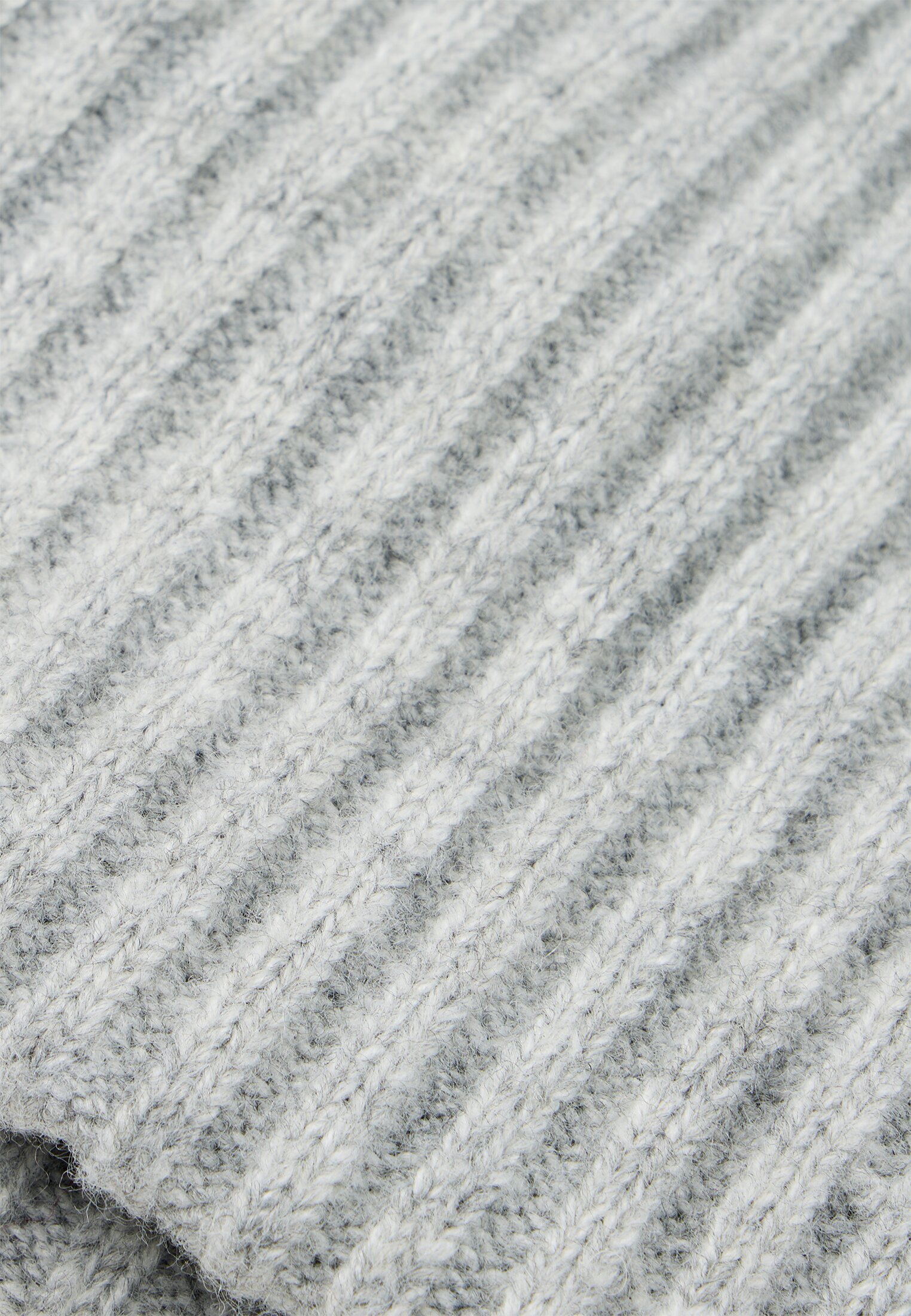 Damen Strickmütze mit Logo Grau frontal oben