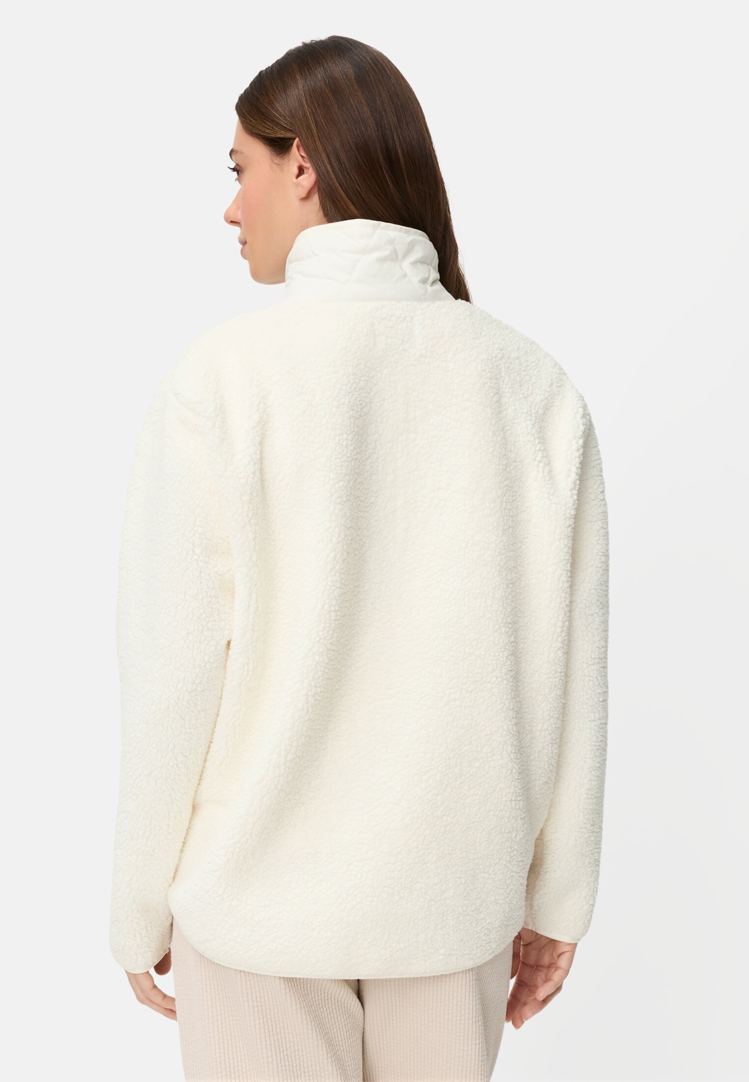 Damen Teddy Troyer Milchweiß getragen hinten