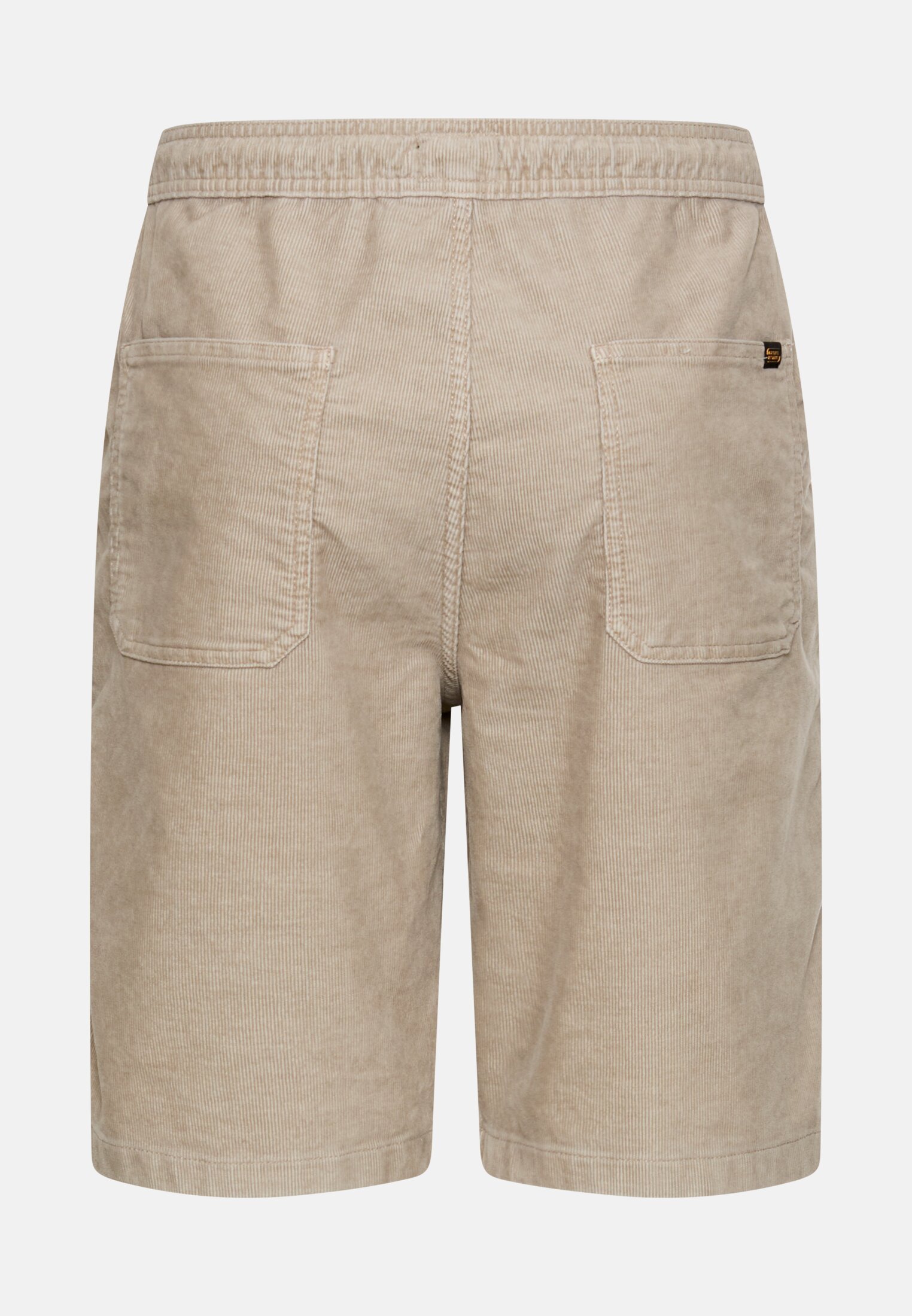 Men Bermuda shorts with drawstring Beige frontal back