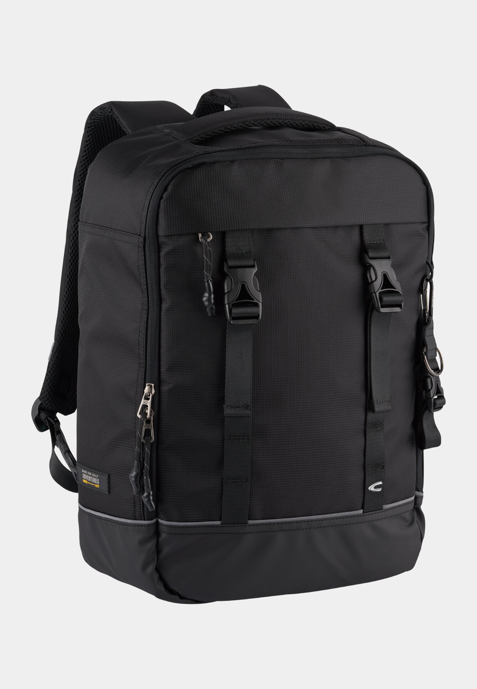 Men CONNECT backpack with padded laptop compartment Black frontal front