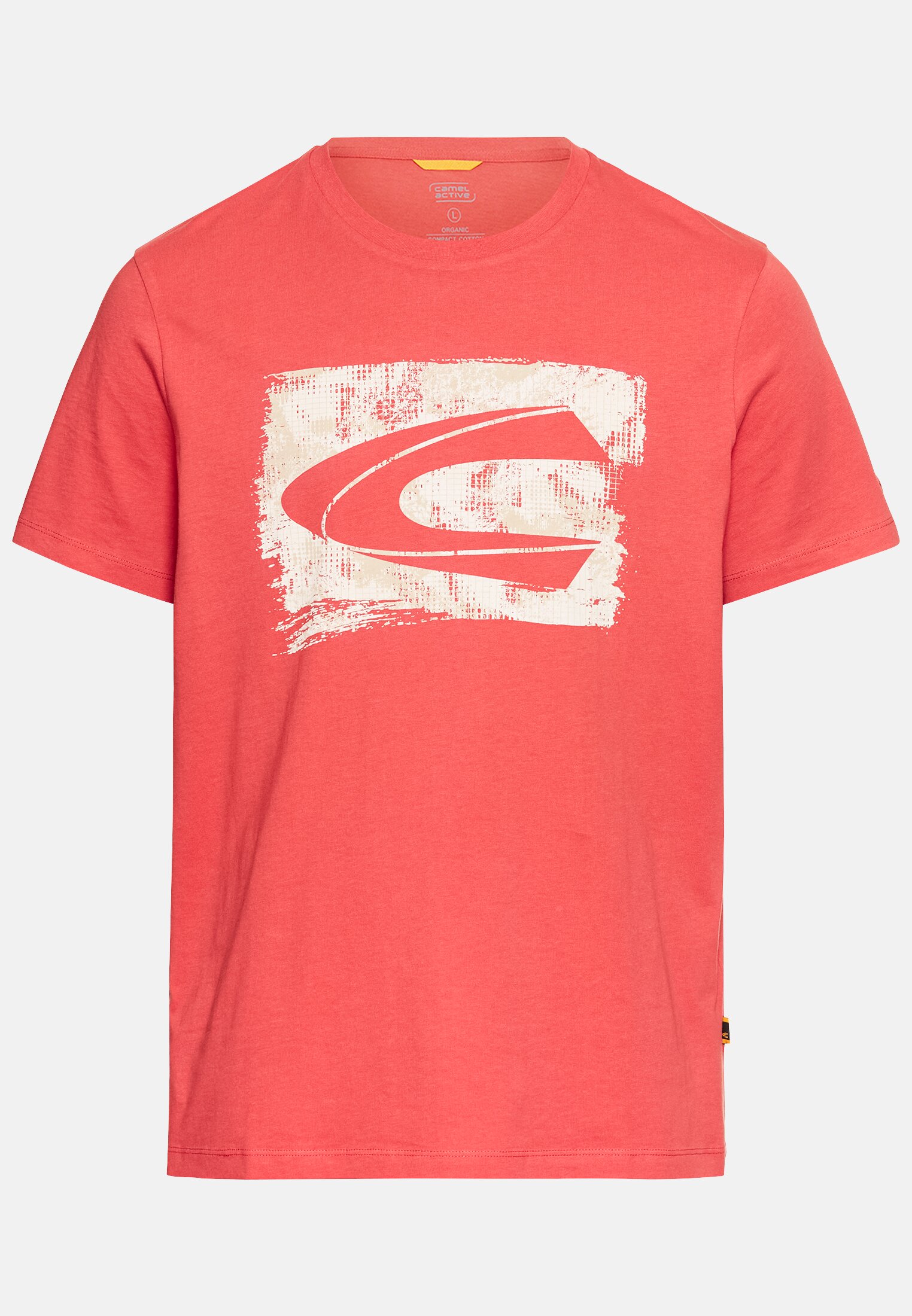 Men T-shirt made from organic cotton Sunfaded Red frontal front