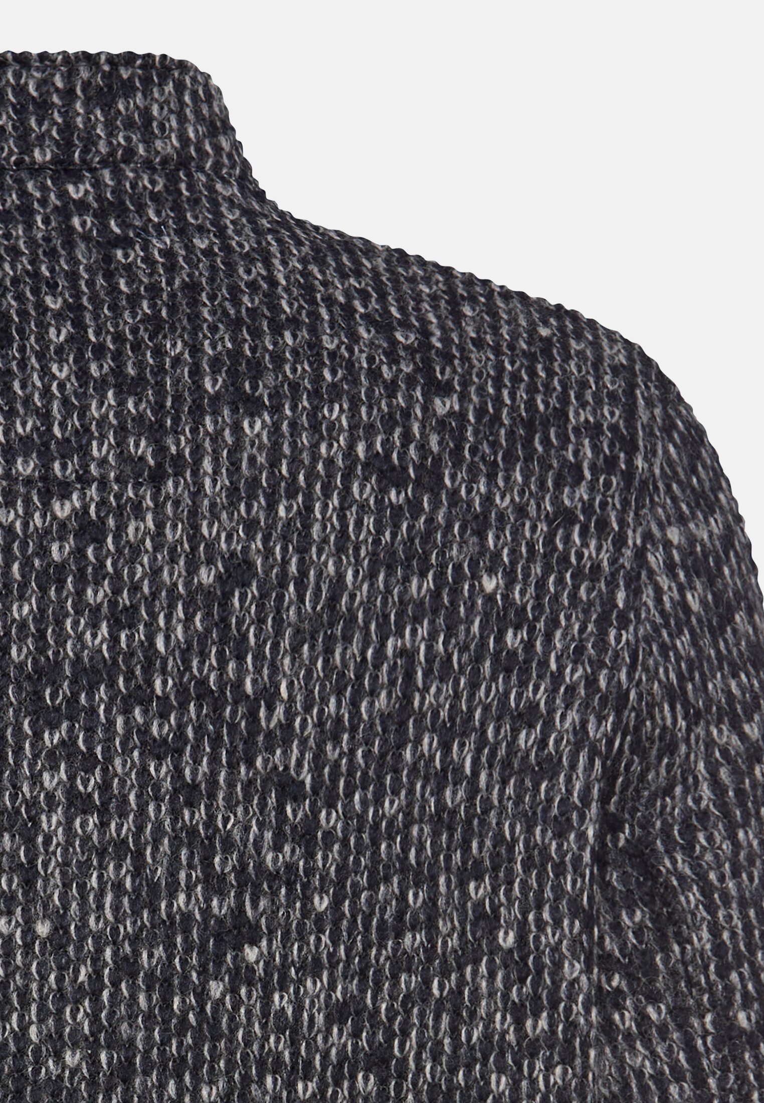 Herren Meliertes Sakko mit 2-Wege Stretch Navyblau hinten nah