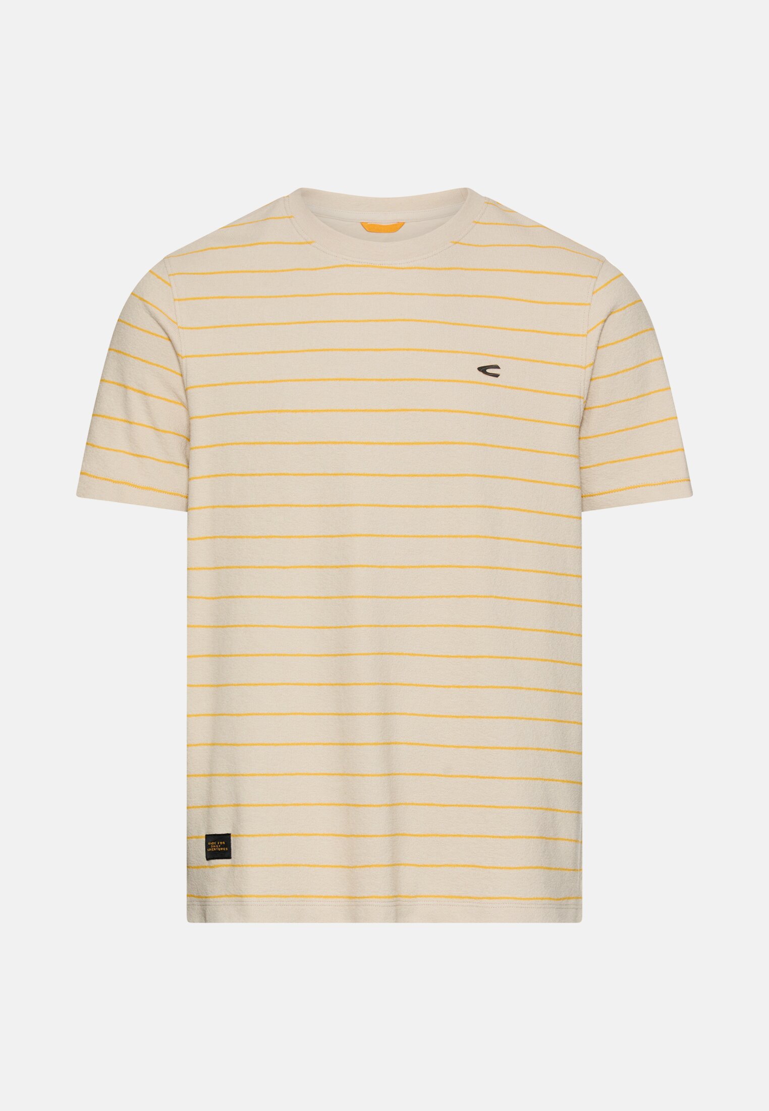 Heren T-shirt van puur katoen Zonnengeel frontaal voor