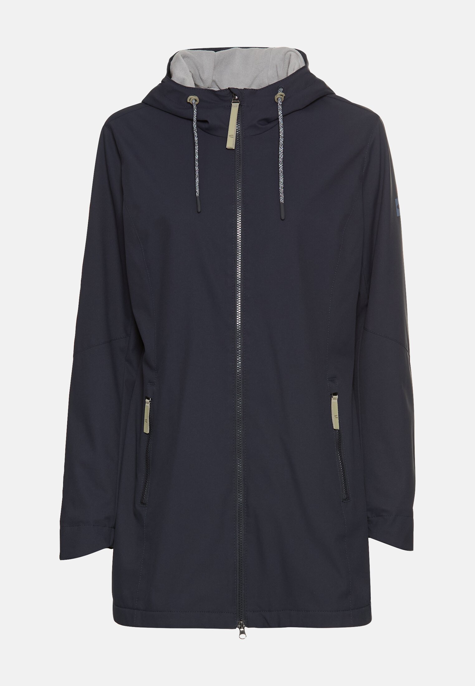 Women Functional jack in light weight softshell and reflective details Dark blue frontal front